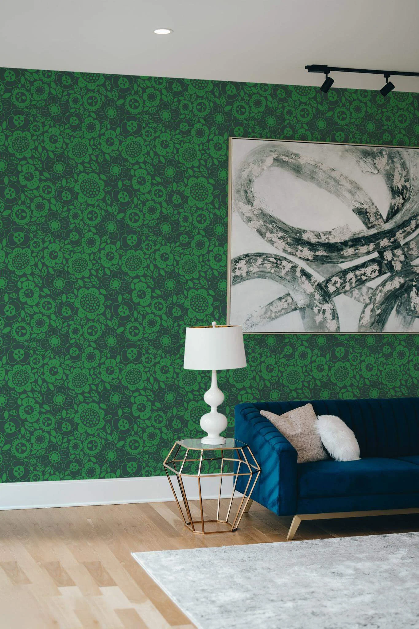 Forest green flowers Wallpaper - Image 4