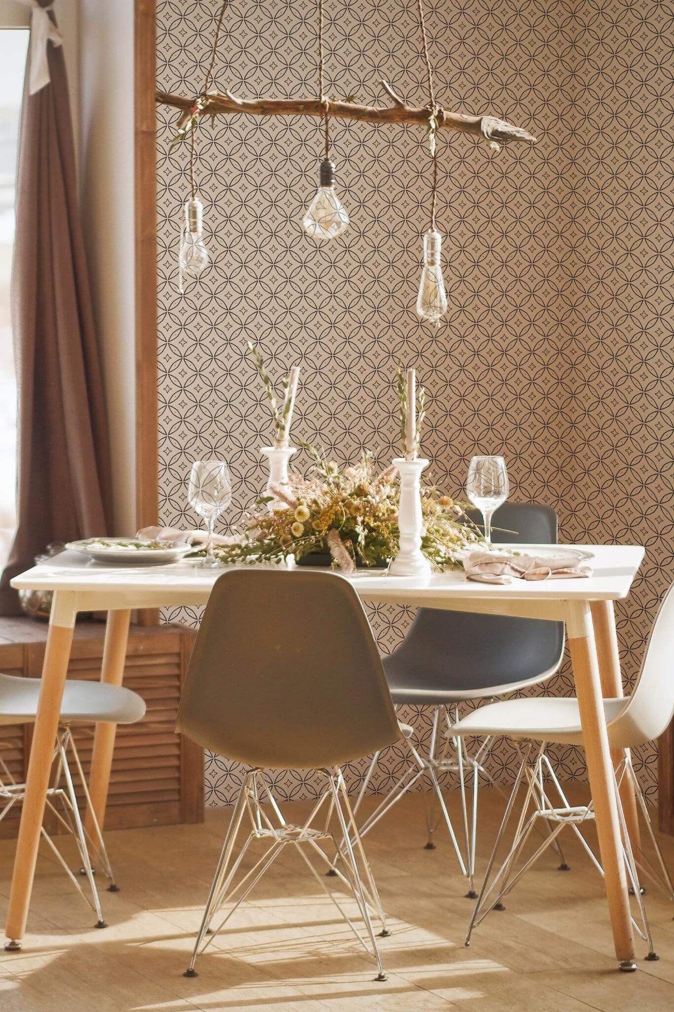 Black and white geometric circle Wallpaper - Image 4