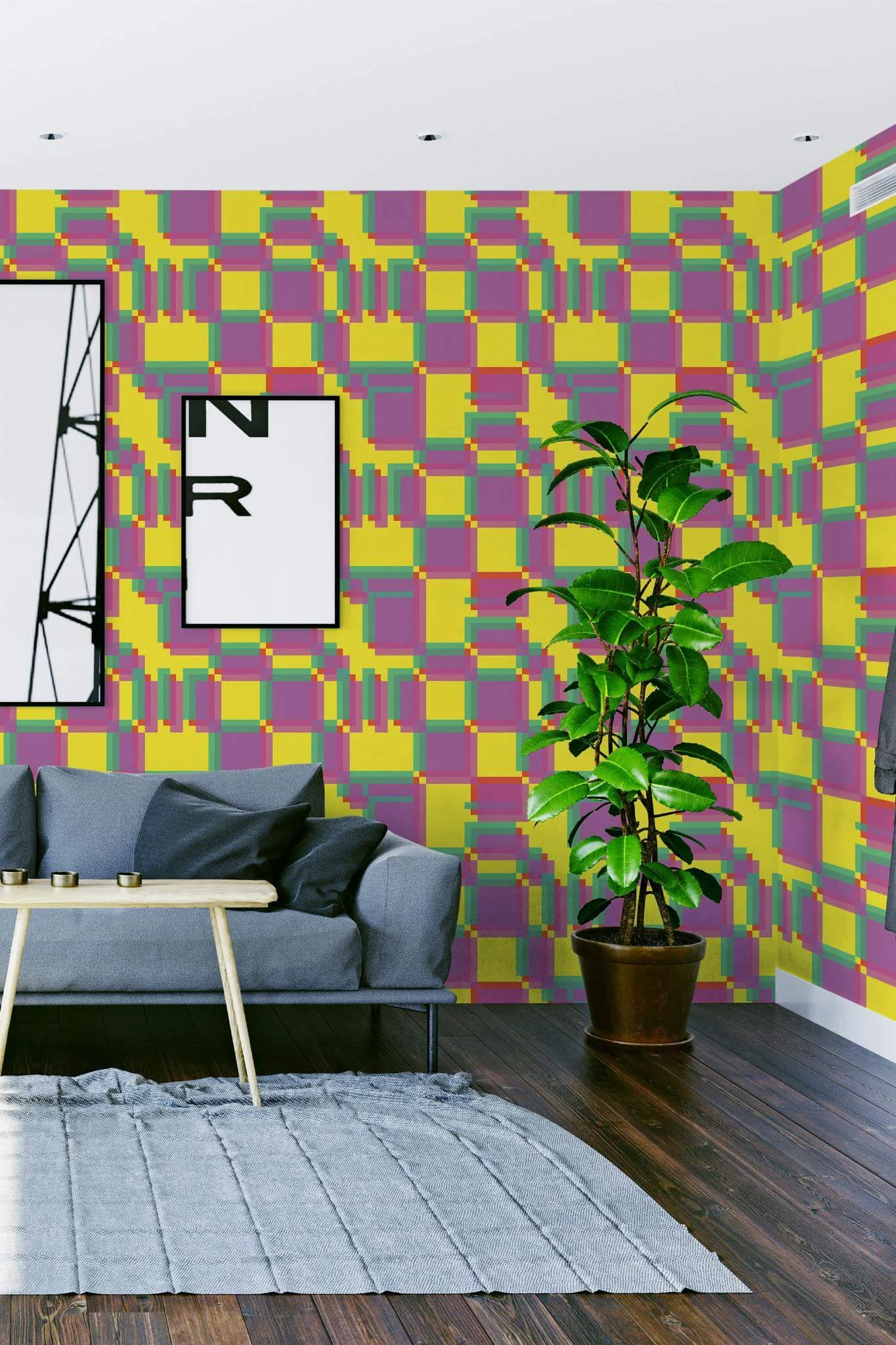Geometric Op Art Wallpaper - Image 3