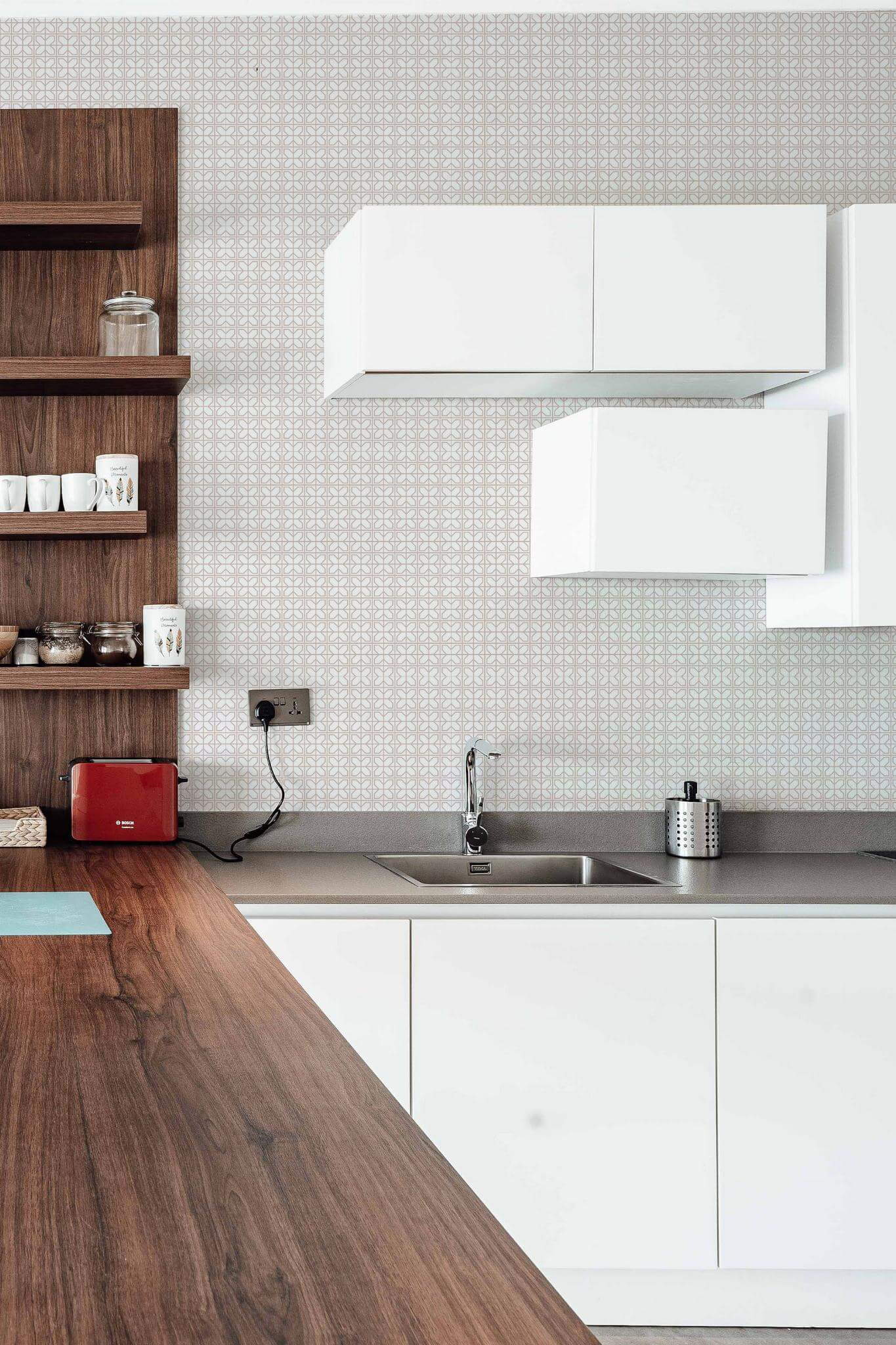 Beige geometric tile Wallpaper - Image 4