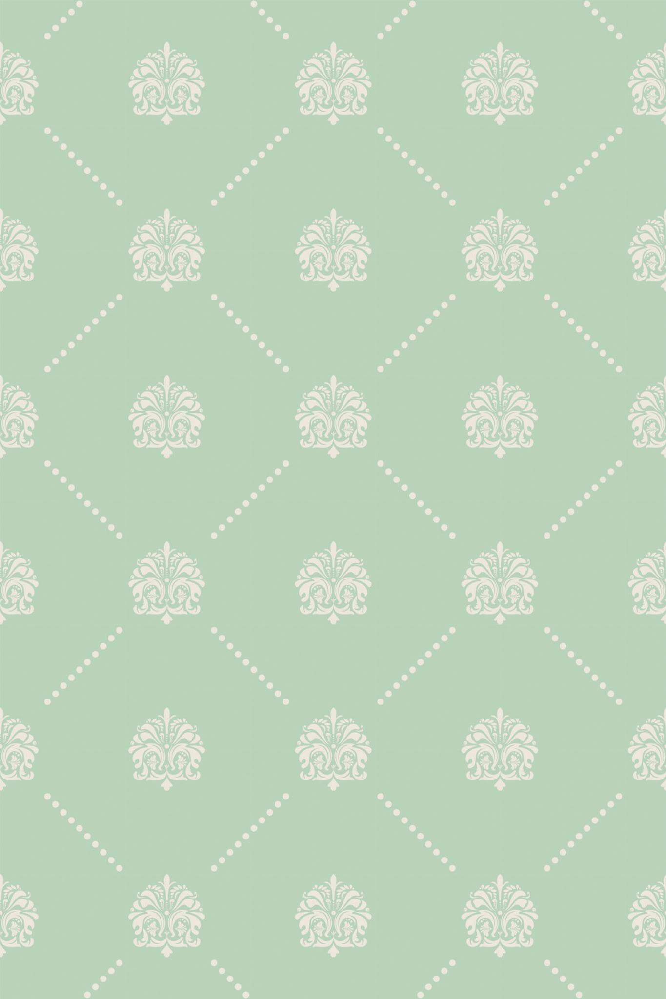 Geometric vintage floral Wallpaper - Image 2