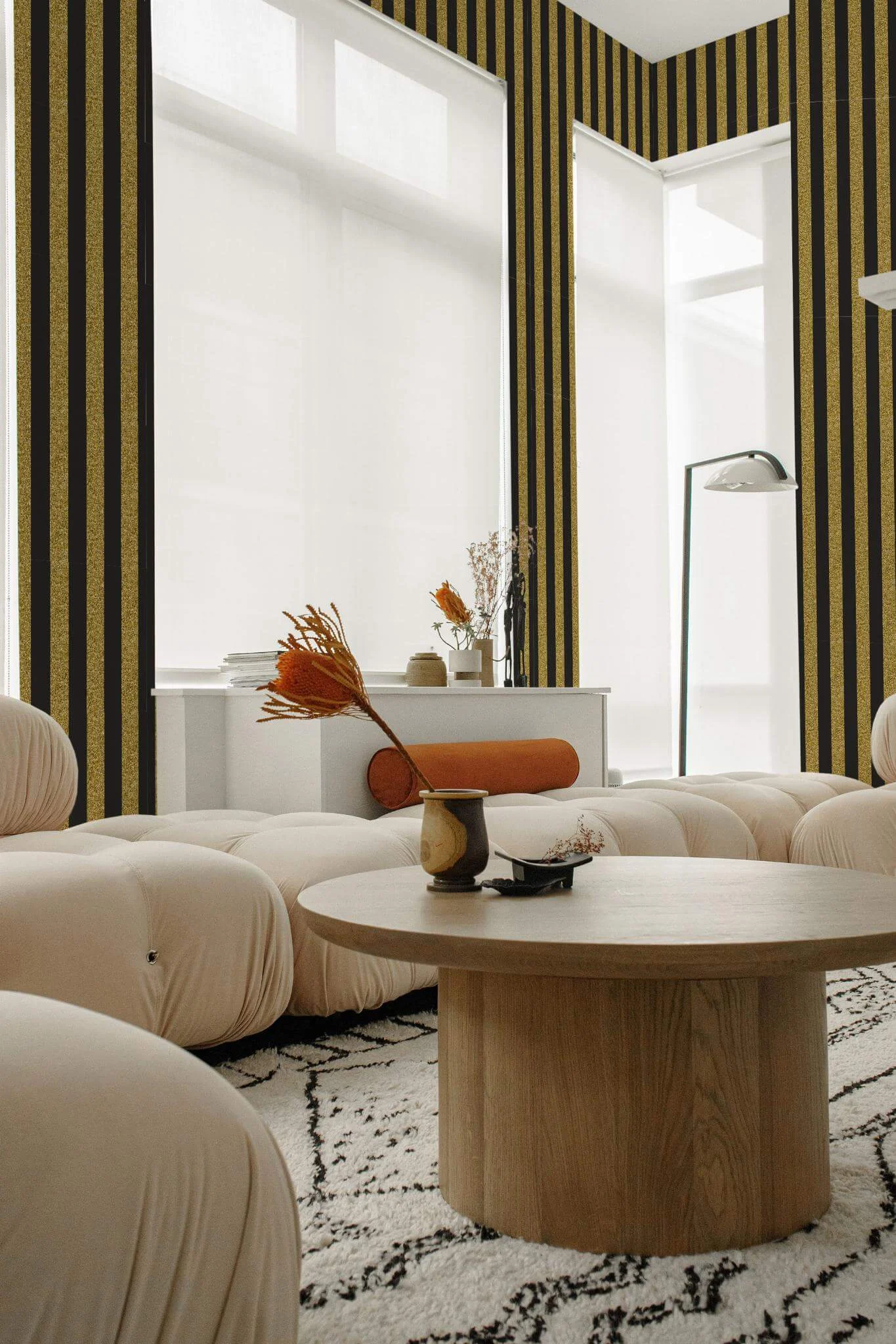 Glitter Imitation striped Wallpaper - Image 4