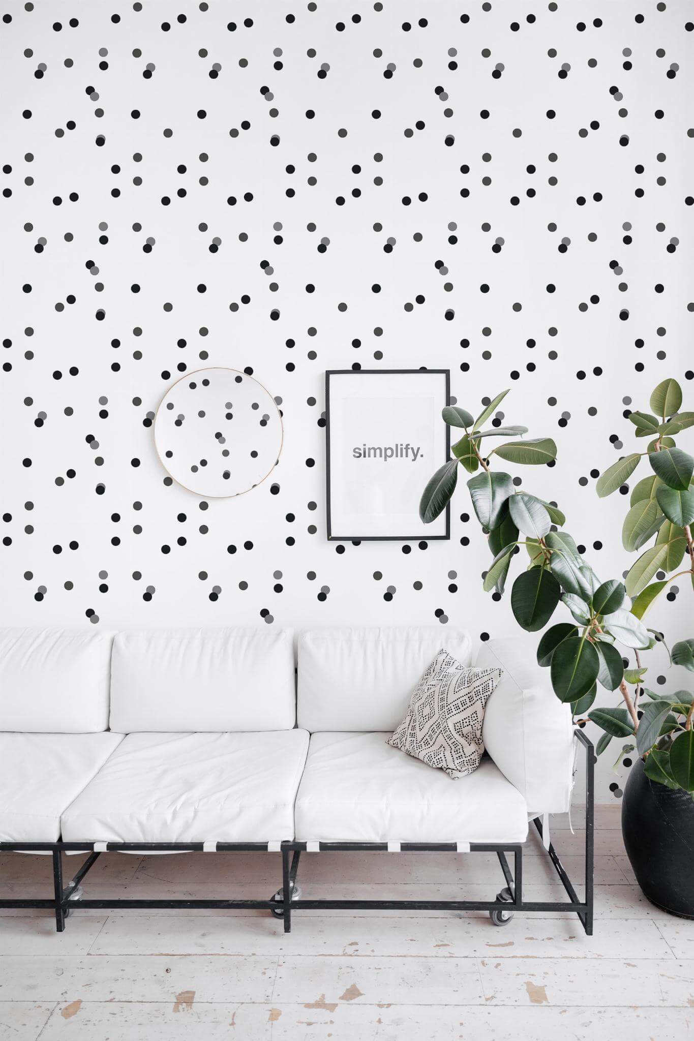 Gray and black dotted Wallpaper - Image 4