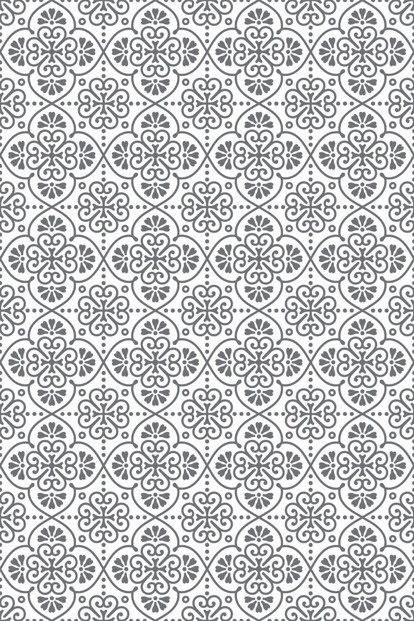 Gray moroccan tile Wallpaper - Image 2