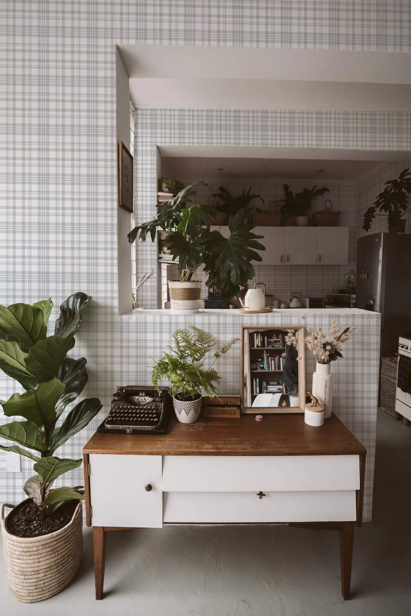 Gray plaid Wallpaper - Image 3