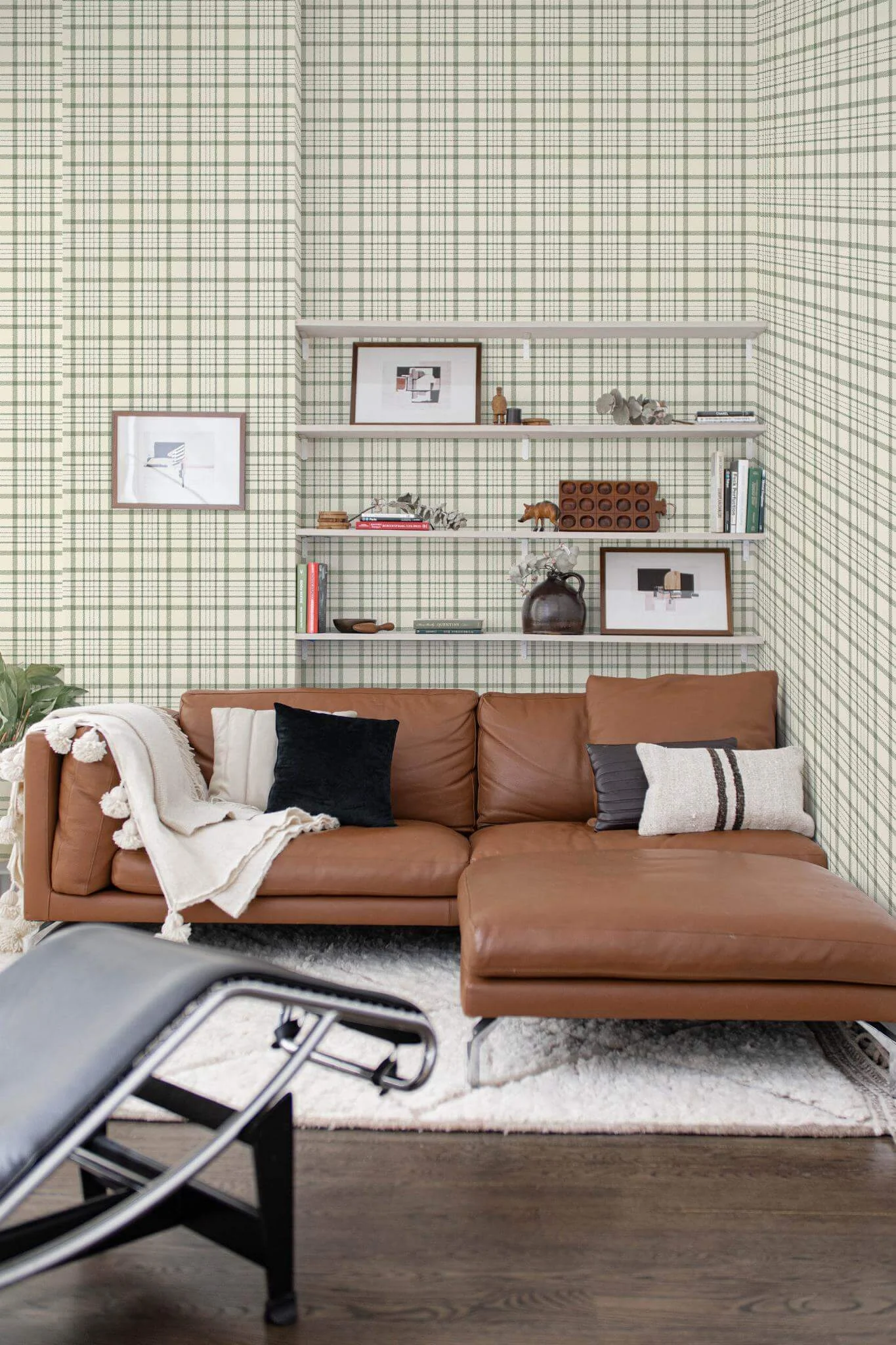 Green farmhouse tartan Wallpaper - Image 3