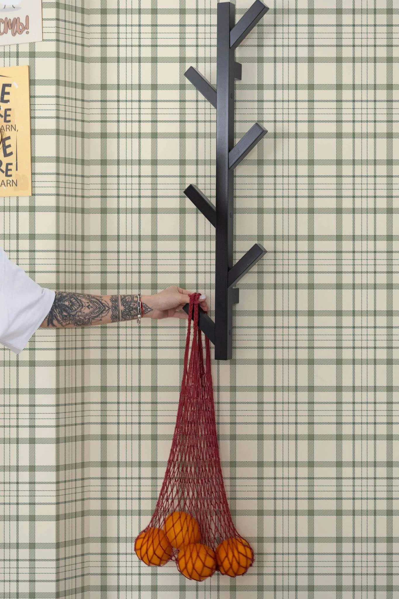 Green farmhouse tartan Wallpaper - Image 4