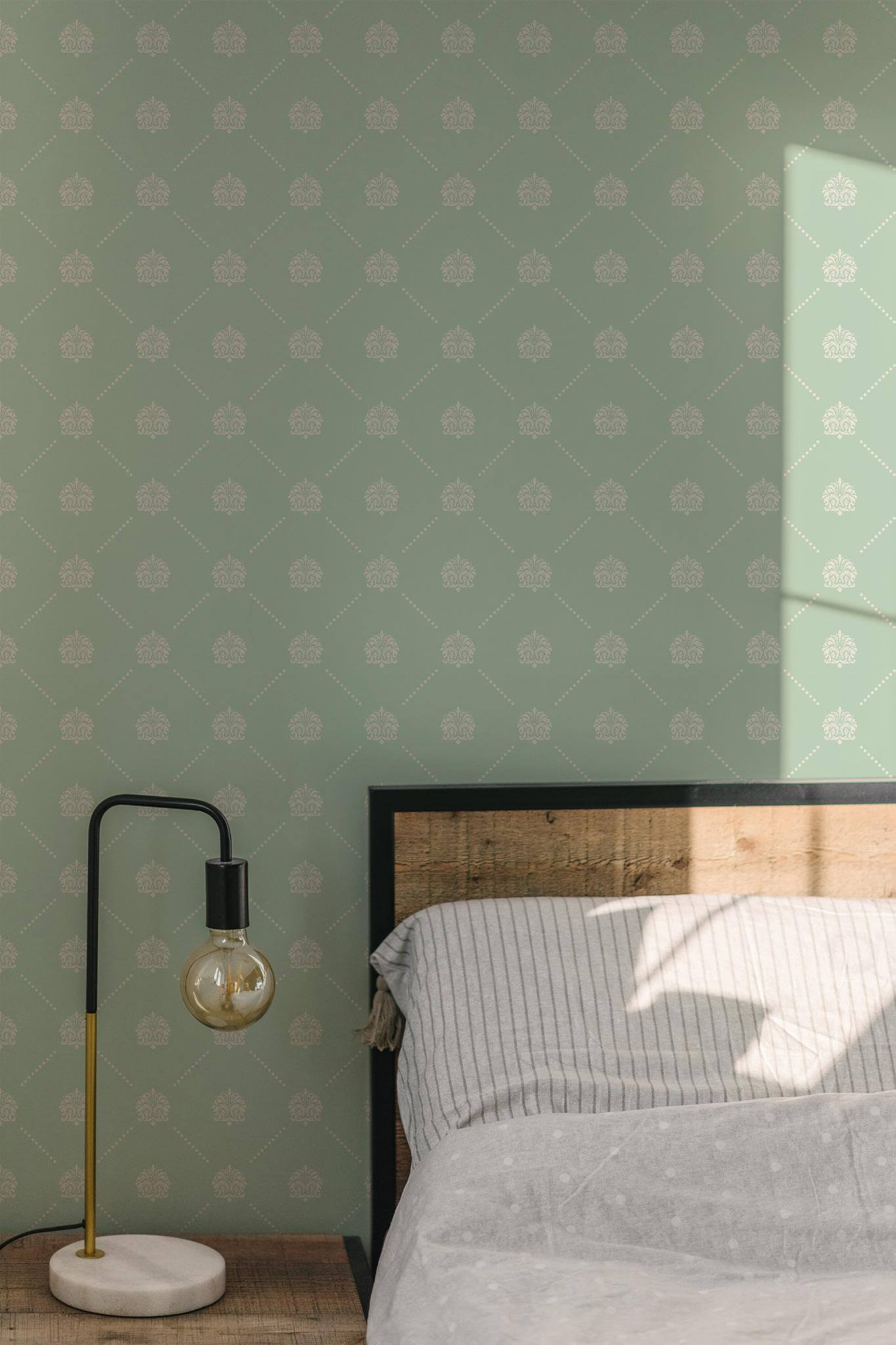 Geometric vintage floral Wallpaper