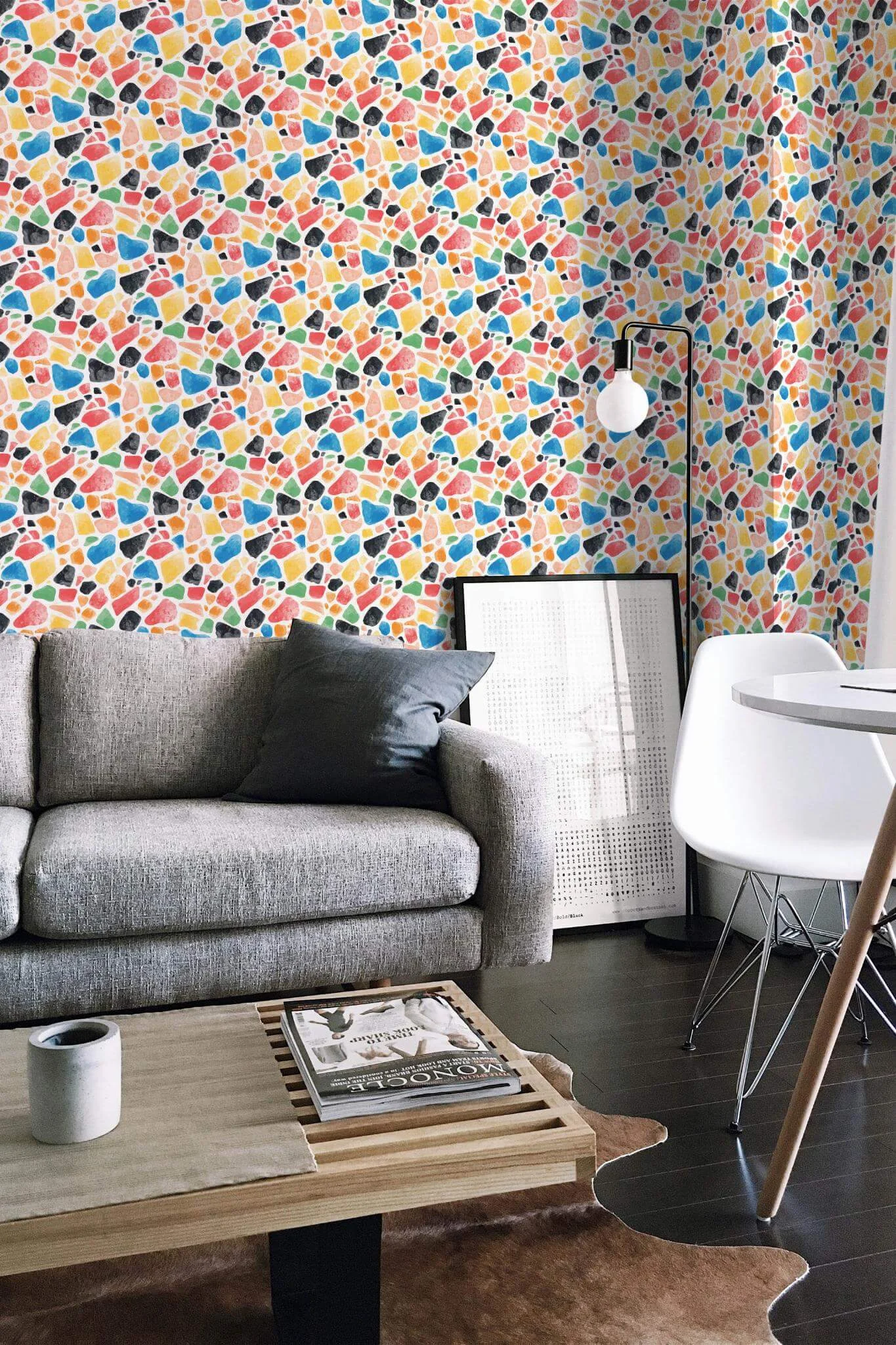 Hand painted terrazzo Wallpaper - Image 4
