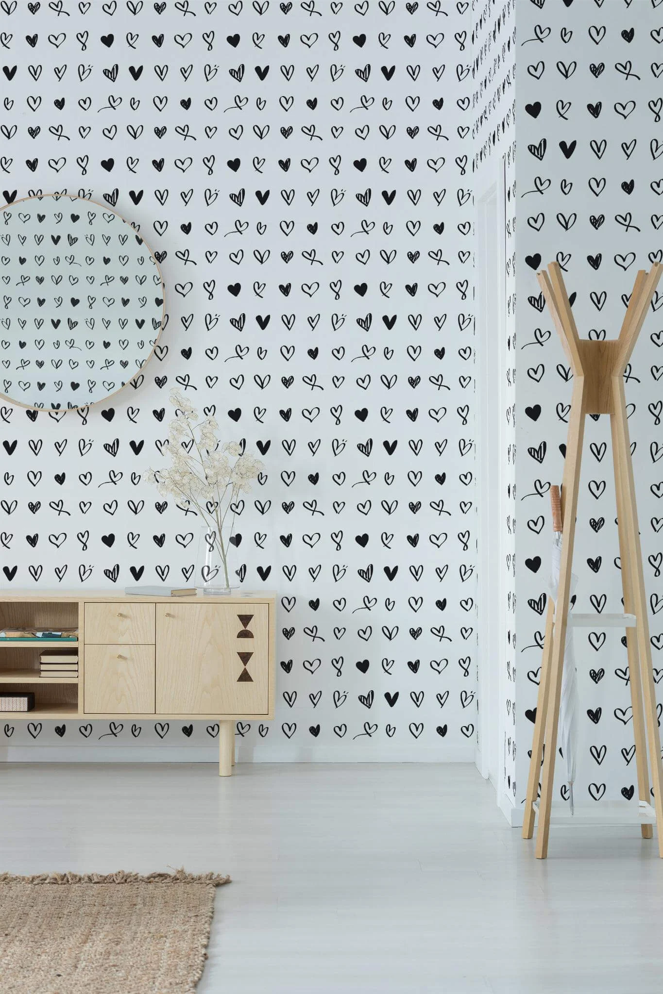 Handdrawn hearts Wallpaper - Image 3