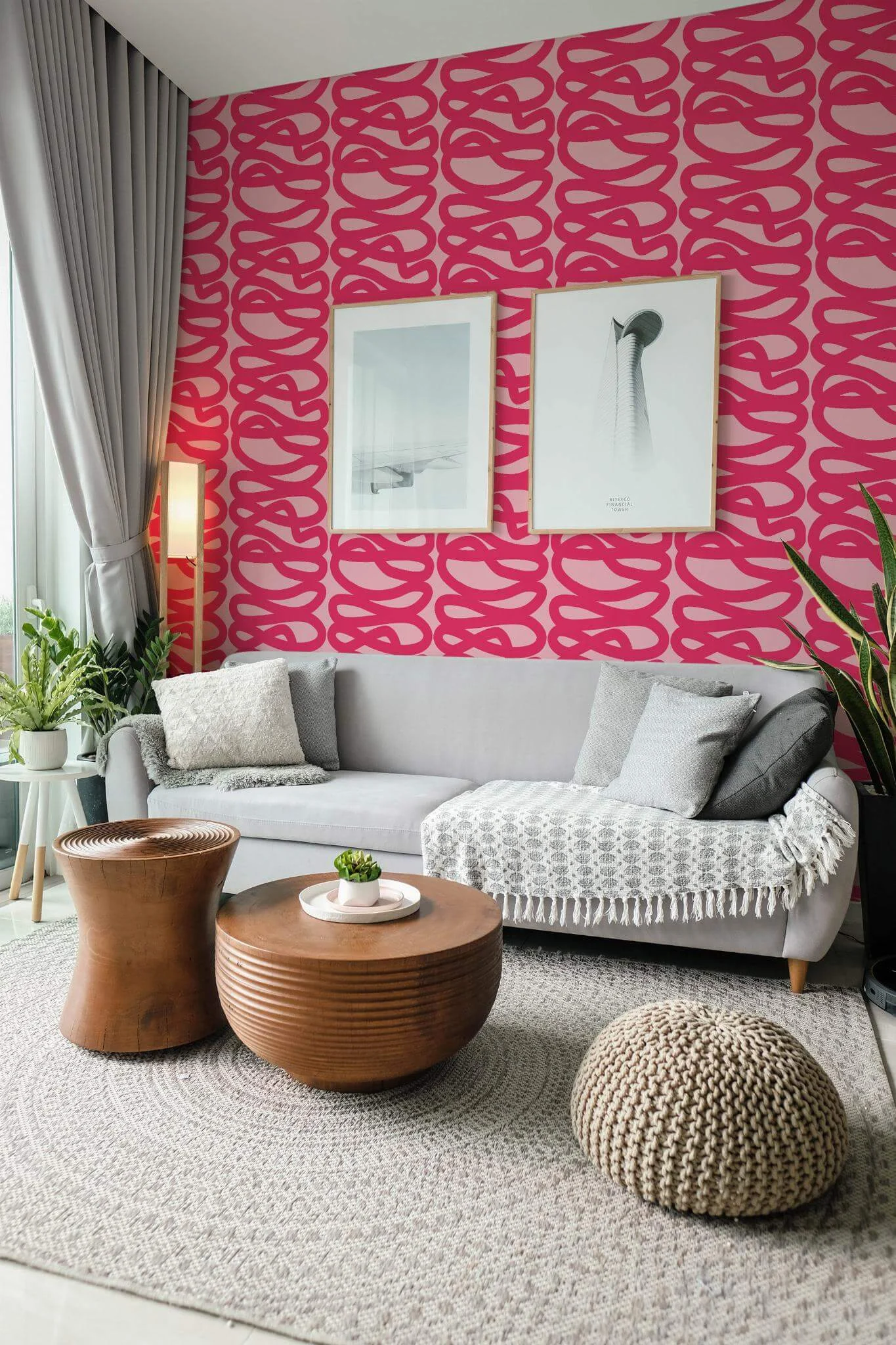 Hot pink line Wallpaper - Image 3
