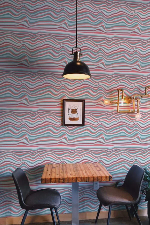 Multicolor illusion striped Wallpaper - Image 4