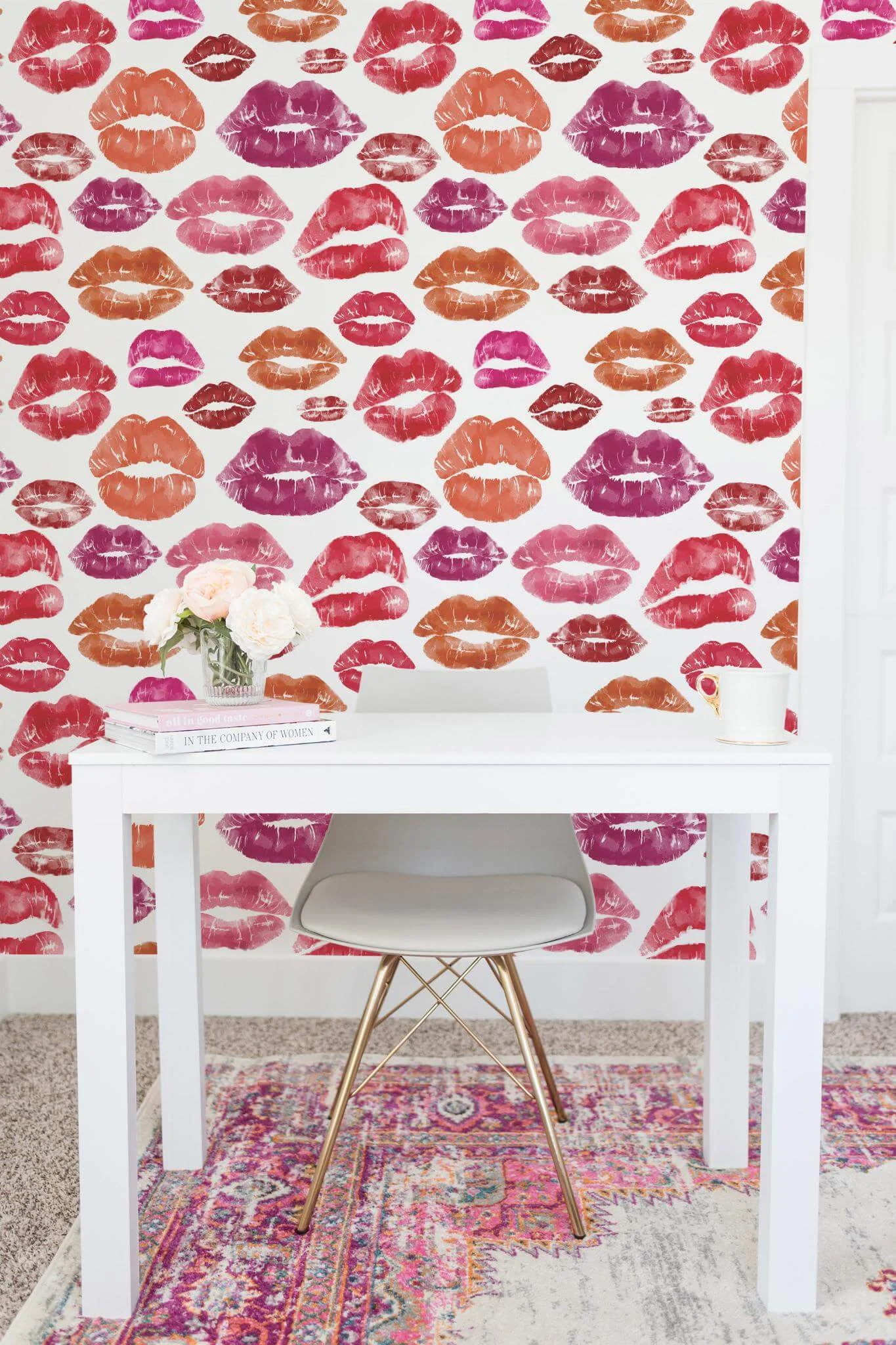 Red and pink kiss Wallpaper - Image 4