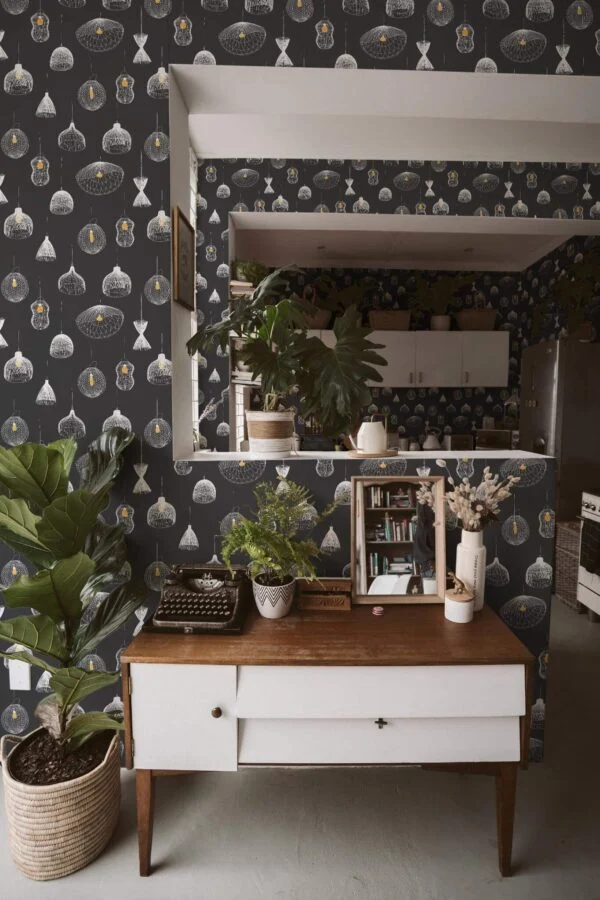 Black lamps Wallpaper - Image 3