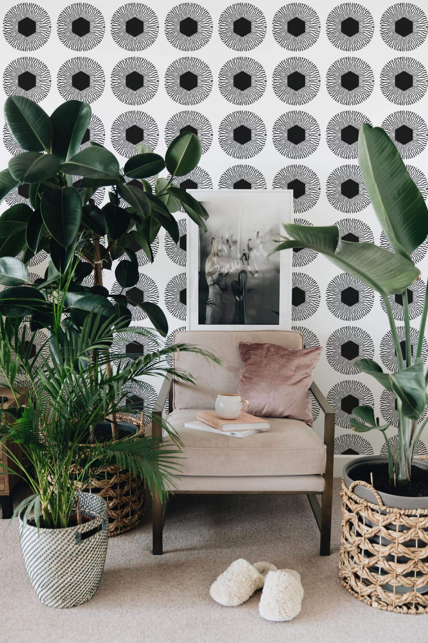 Honeycomb circles Wallpaper - Image 4