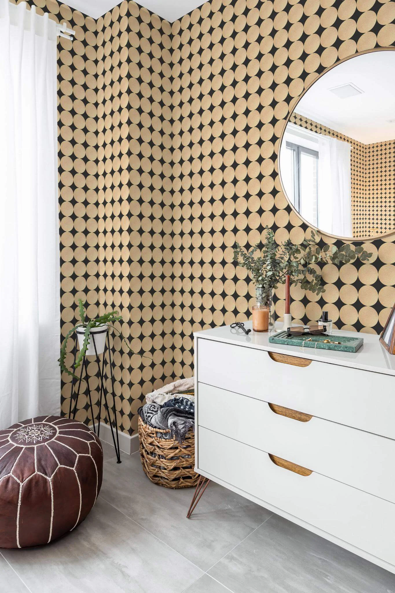 Large gold color circles Wallpaper - Image 3