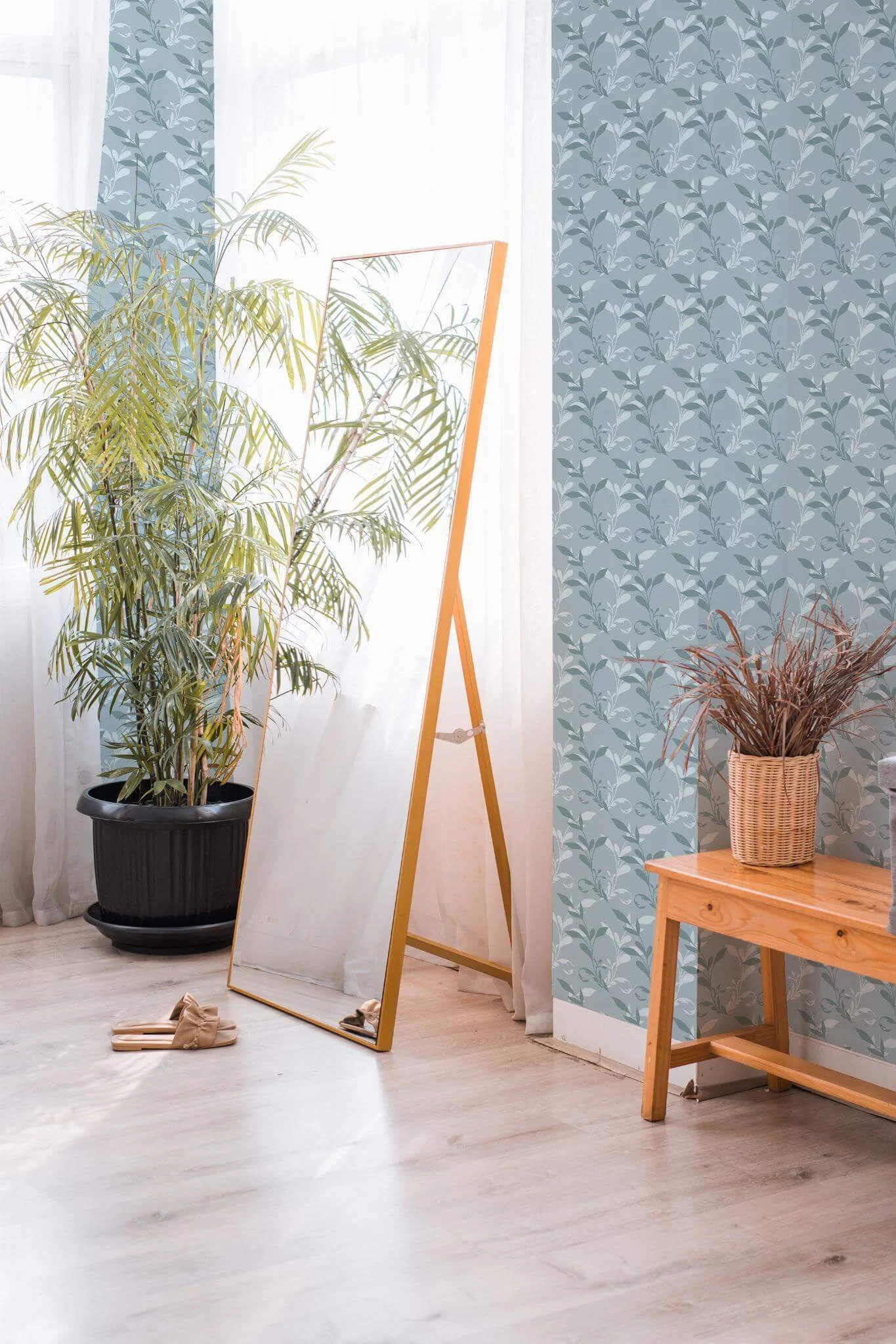 Vintage leaf design Wallpaper - Image 4