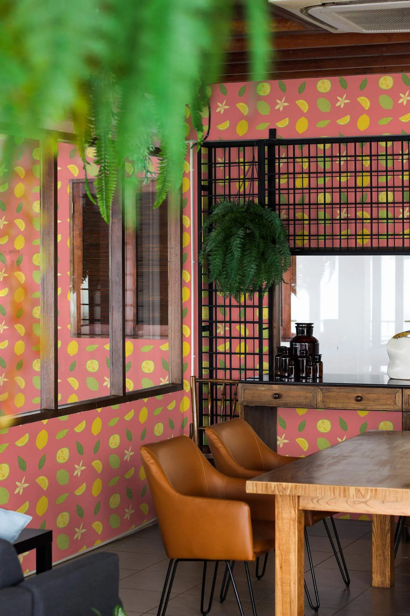 Lemons on hot pink Wallpaper - Image 4