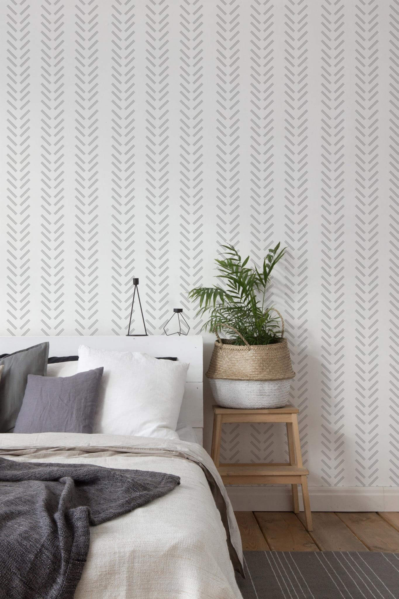 Modern herringbone Wallpaper - Image 4