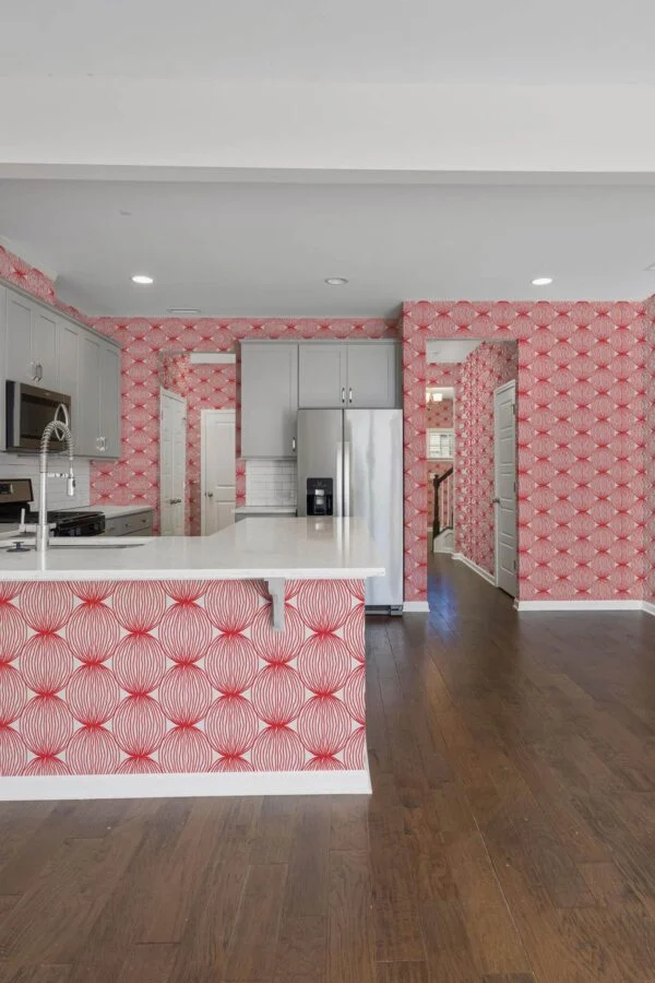 Red kitchen backsplash Wallpaper - Image 4