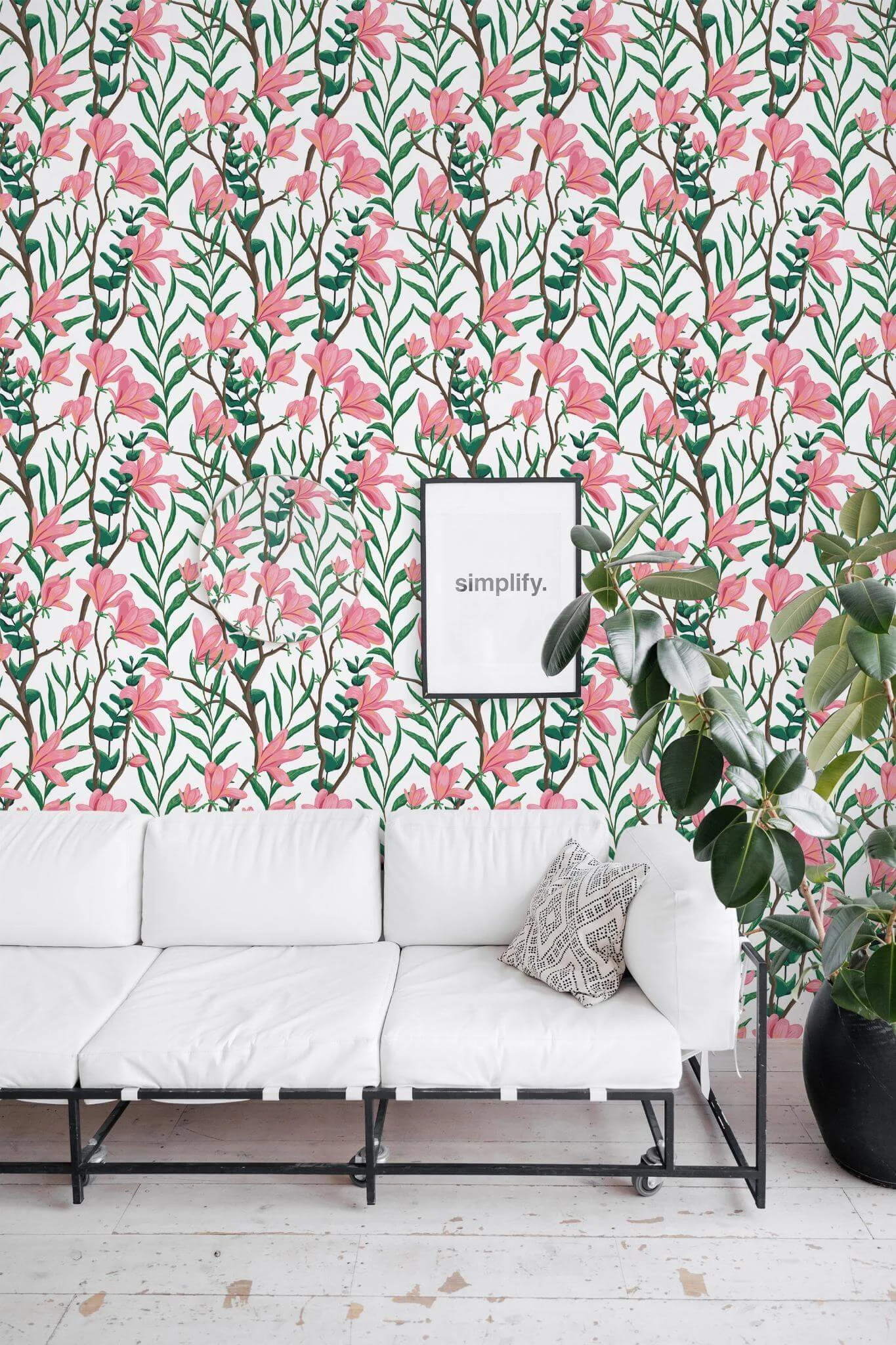 Pink bold magnolia Wallpaper - Image 4