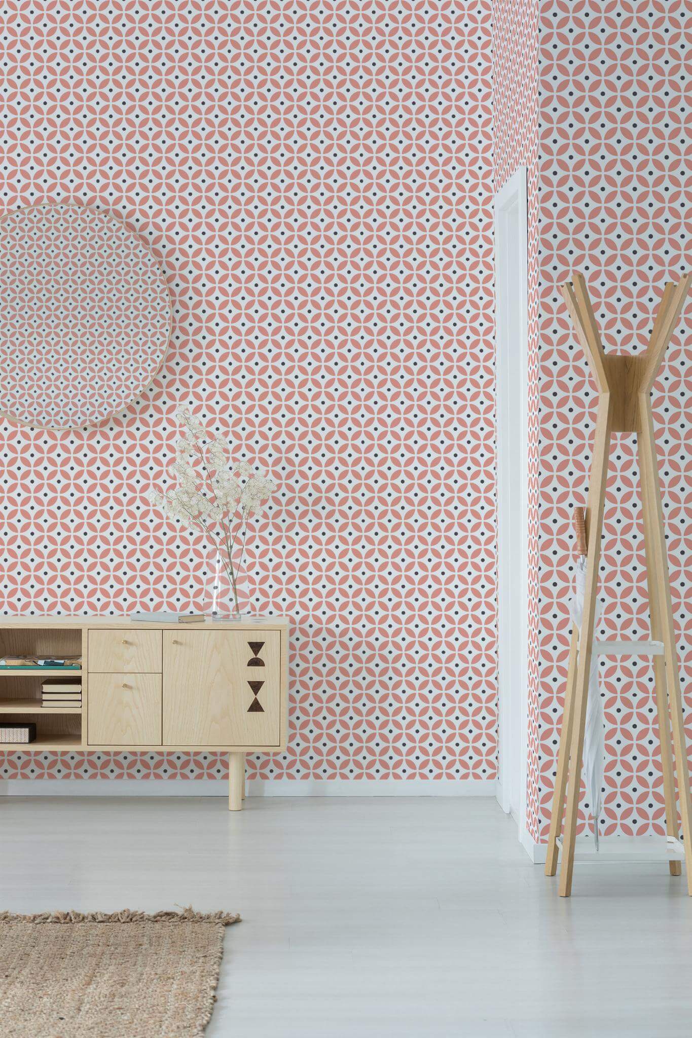Pink geometric circles Wallpaper - Image 3