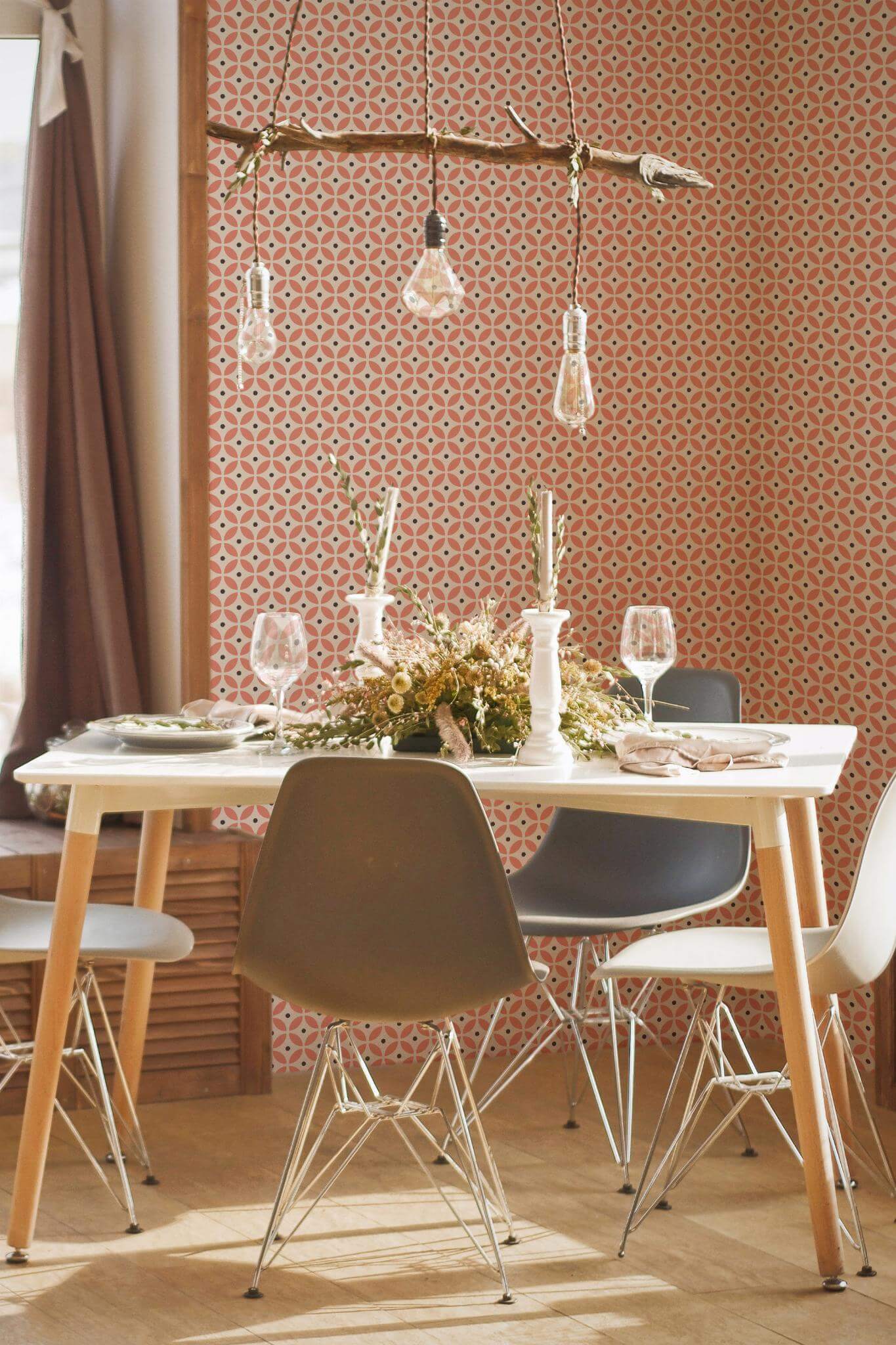 Pink geometric circles Wallpaper - Image 4