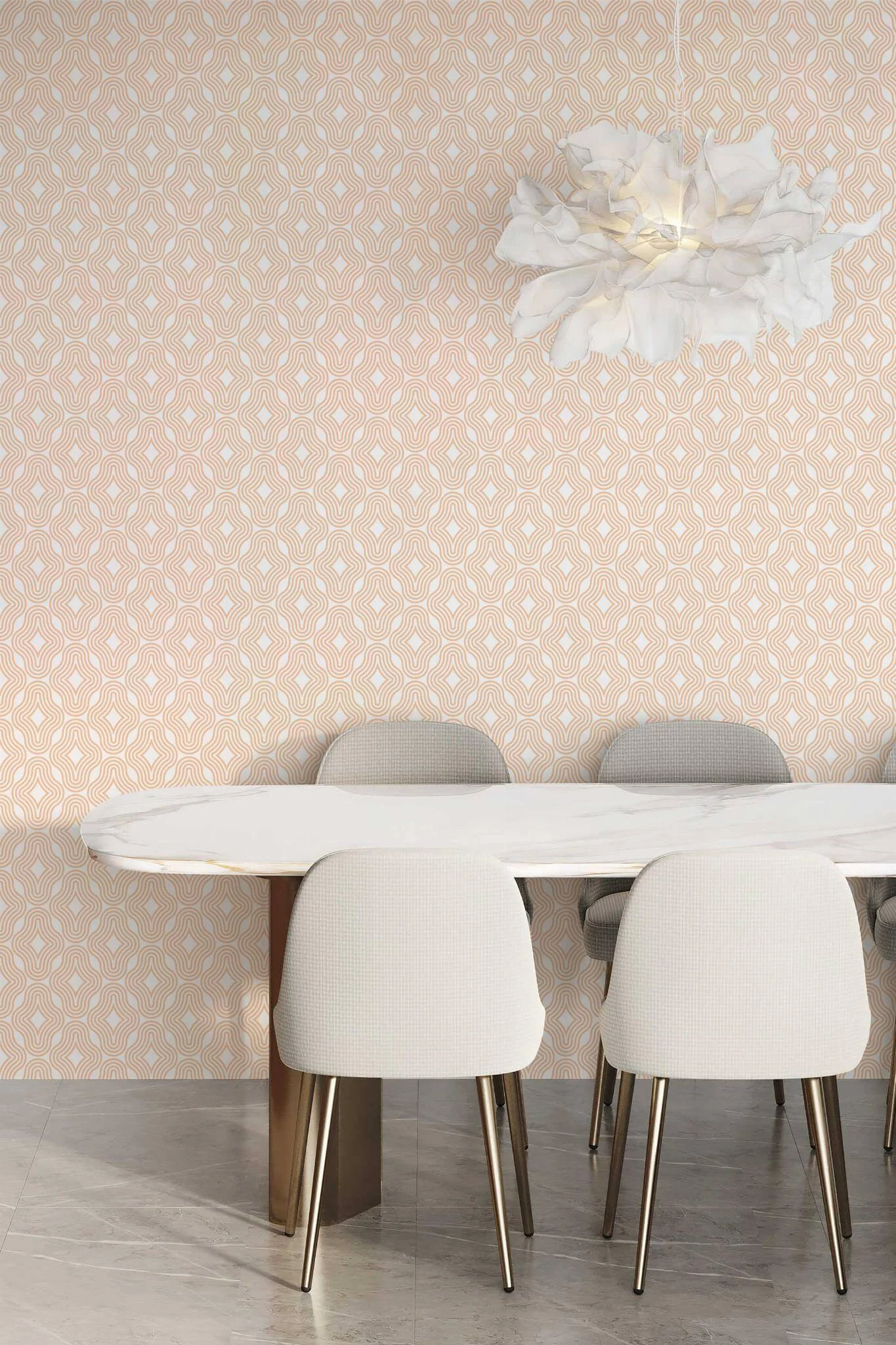 Orange modern shapes Wallpaper - Image 4