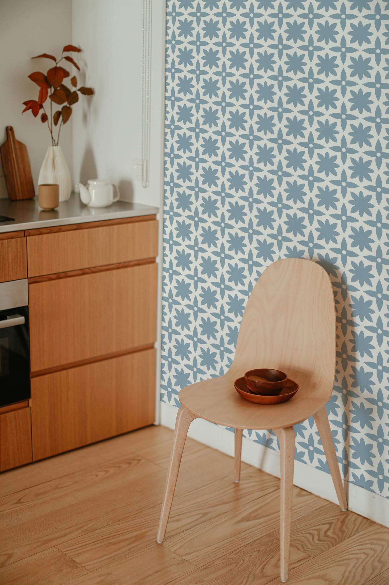 Blue and white tile Wallpaper - Image 3