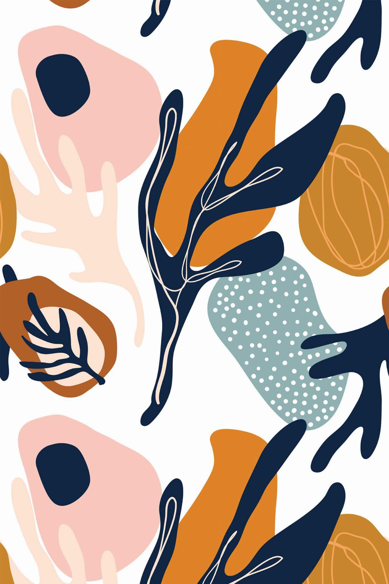 Multicolor abstract leaf Wallpaper - Image 2