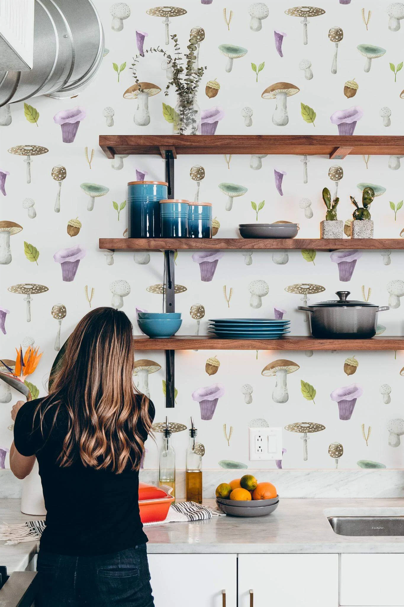 Watercolor mushrooms Wallpaper - Image 4