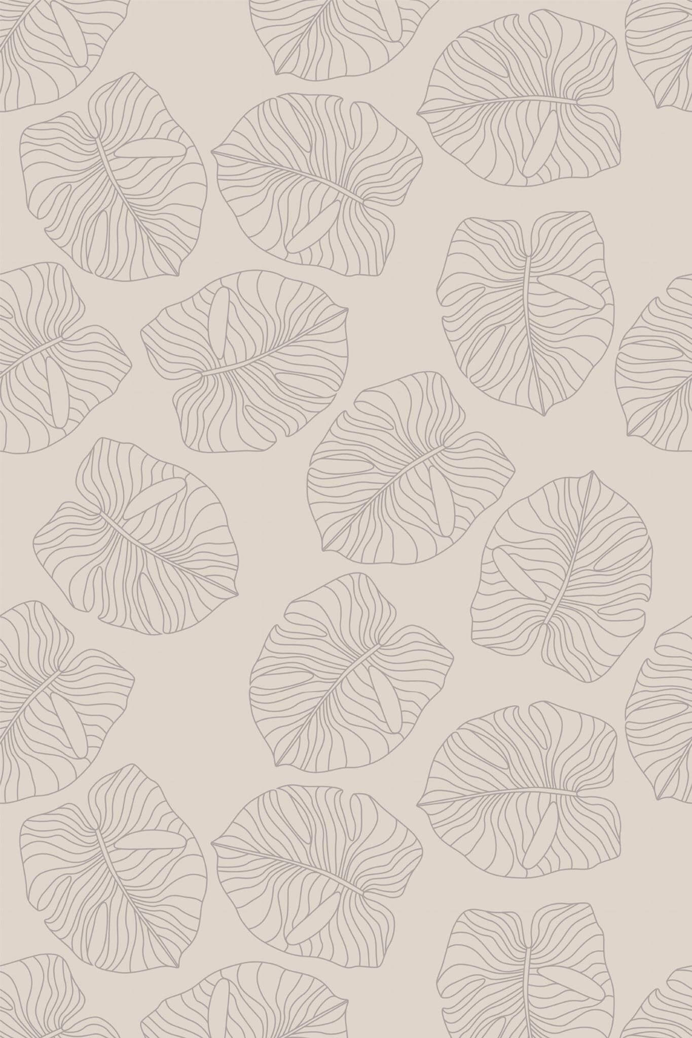 Neutral leaf Wallpaper - Image 2