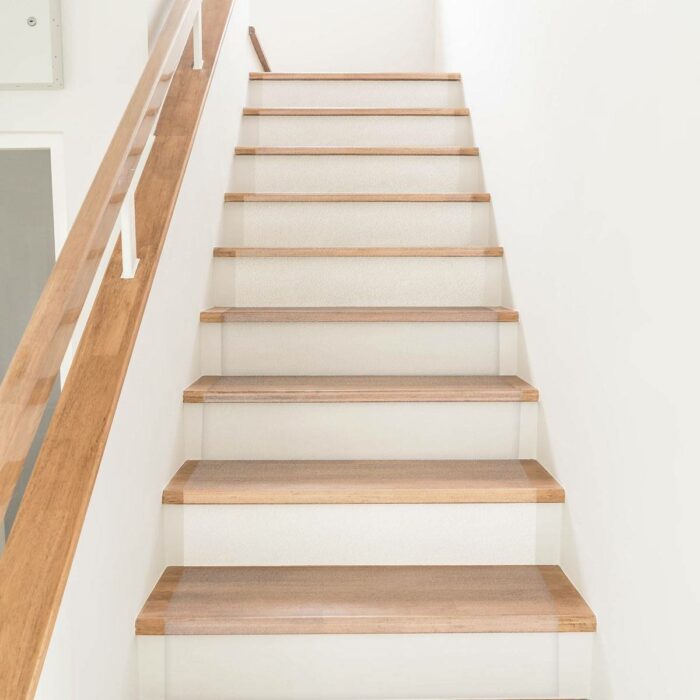 7"x10' Clear Non-Slip Stair Runner – Peel & Stick Vinyl Mat with Durable Adhesion | Certified for Safety and Protection