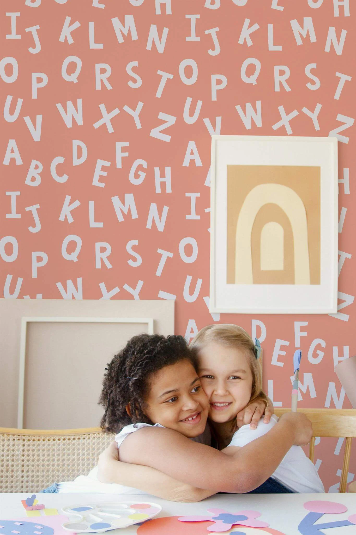 Pink neutral alphabet Wallpaper - Image 4