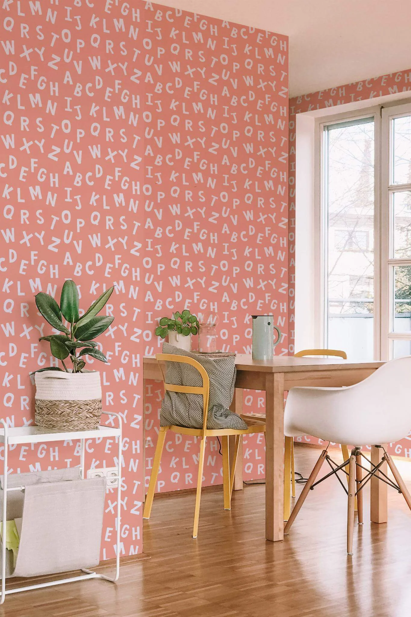 Pink neutral alphabet Wallpaper - Image 3