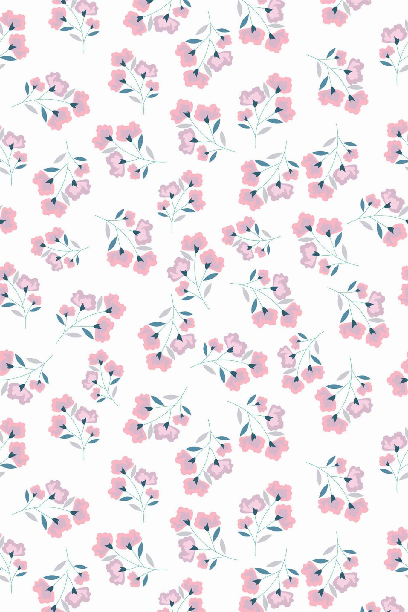 Pink and green floral Wallpaper - Image 2