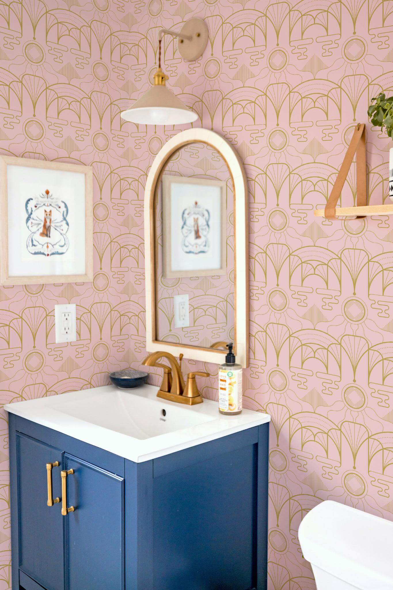 Pink Art Deco Wallpaper - Image 4
