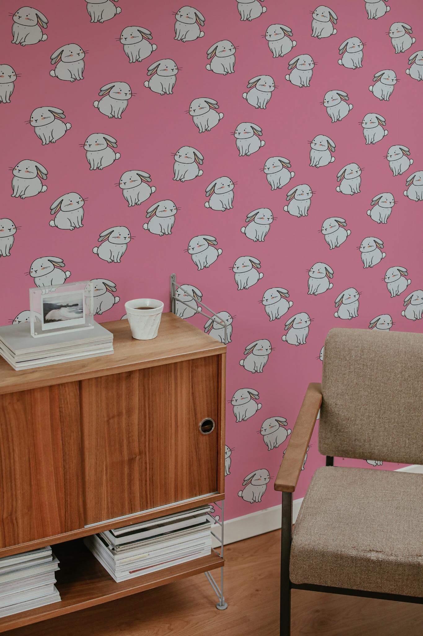Pink bunny Wallpaper — SafetyMat