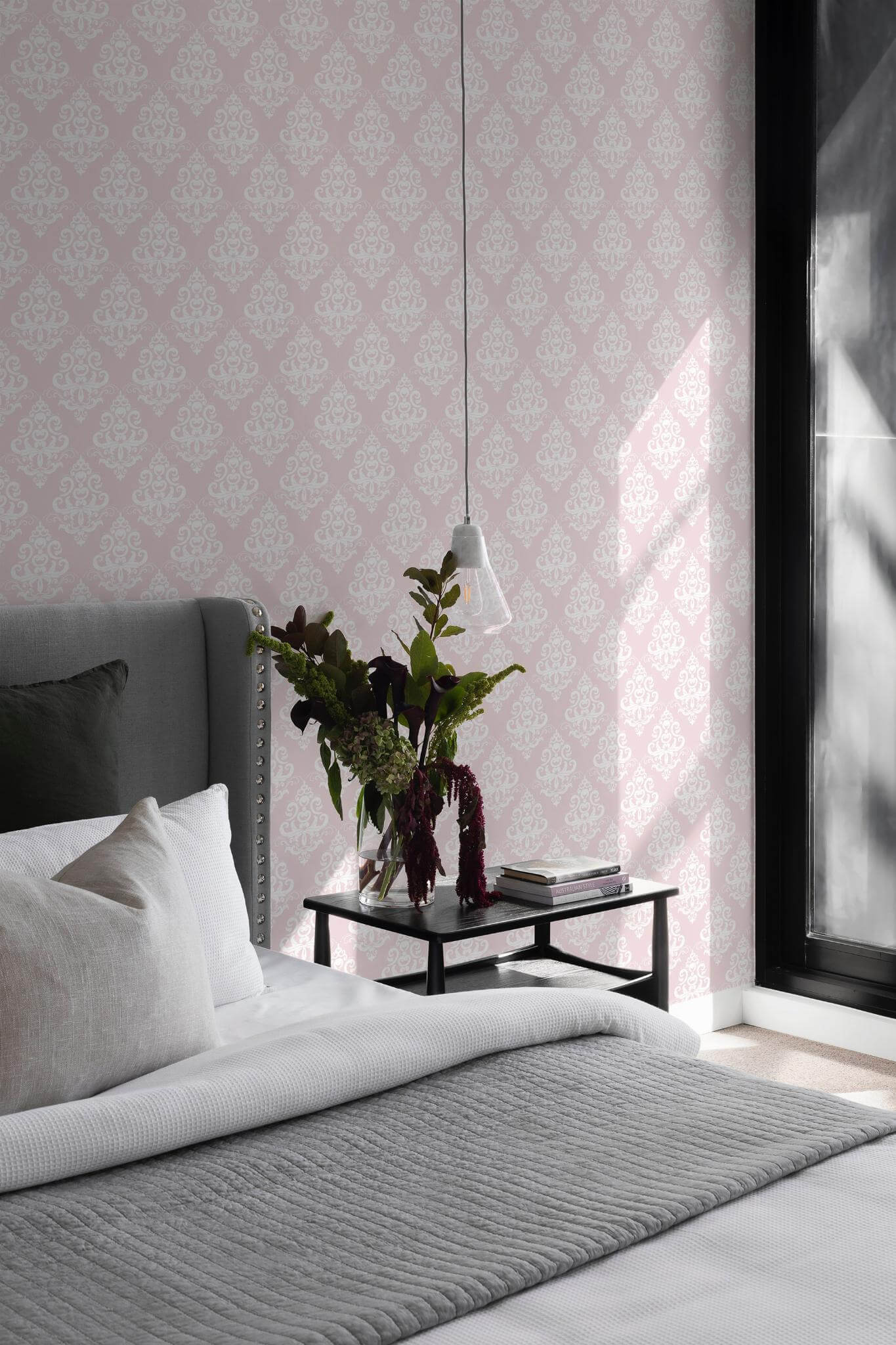 Pink damask Wallpaper - Image 4