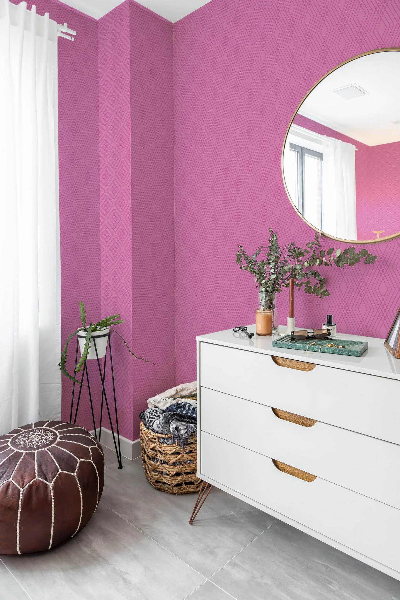 Pink fine lines Wallpaper - Image 3