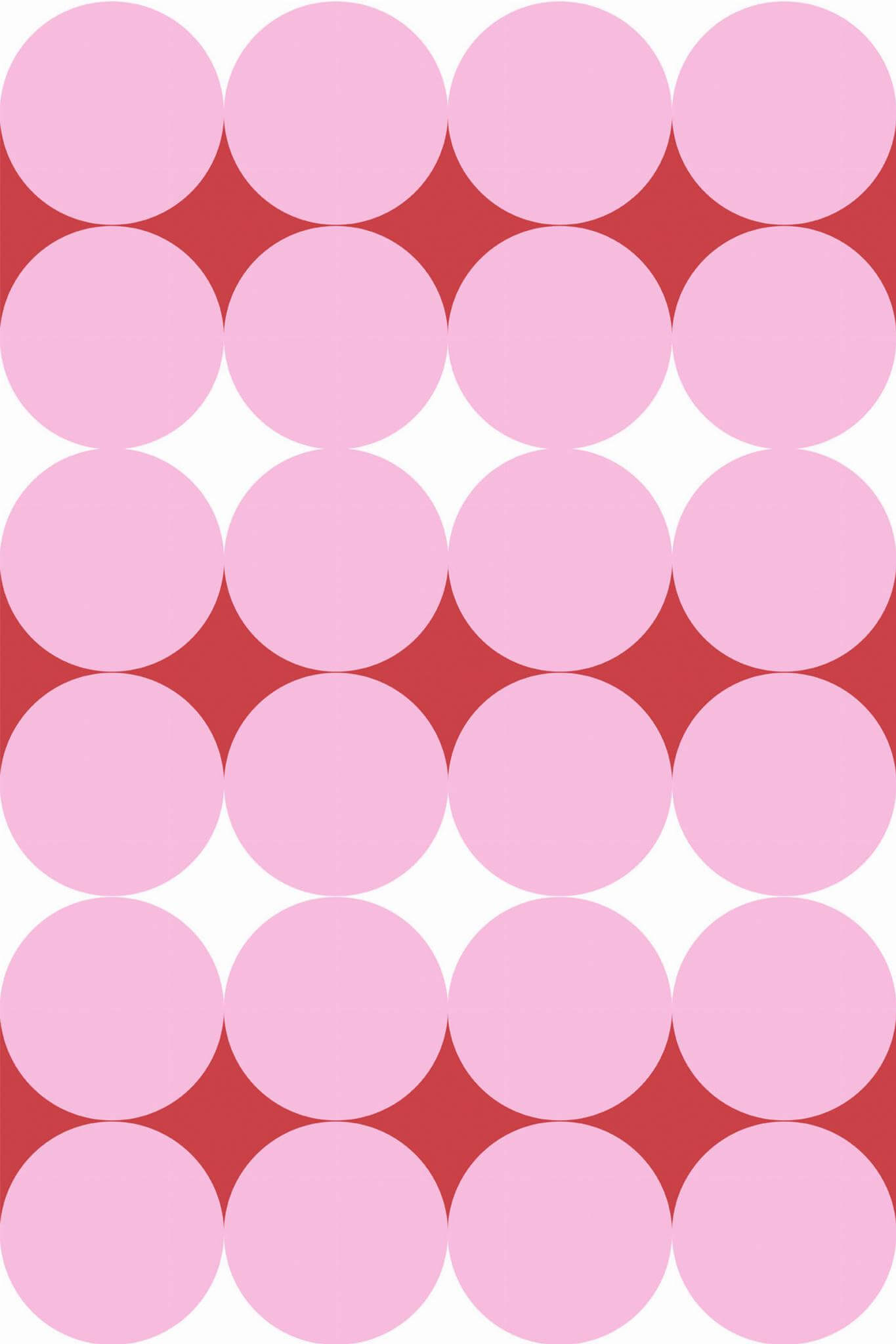 Pink geometric diamond and circle Wallpaper - Image 2