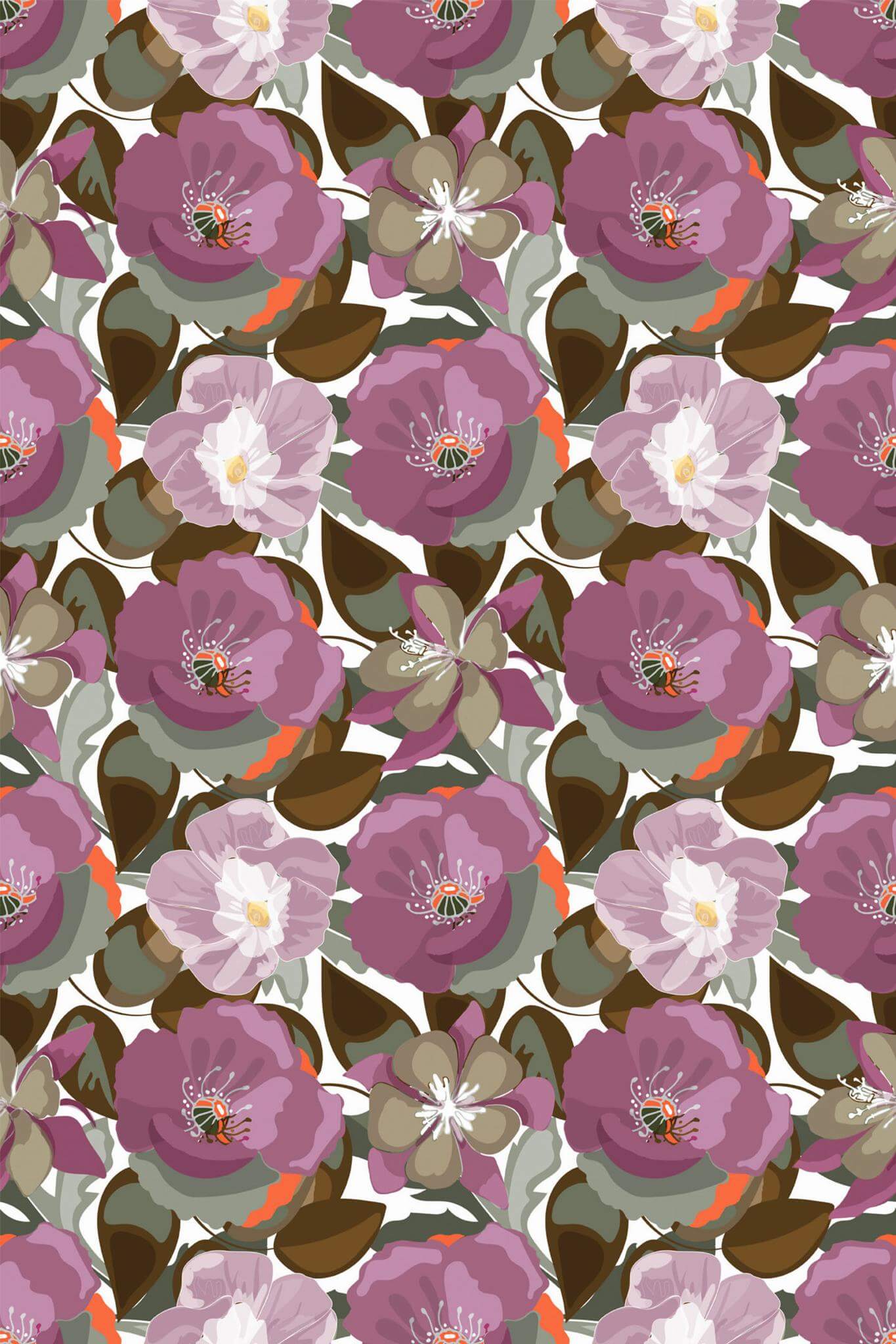 Purple floral Wallpaper - Image 2