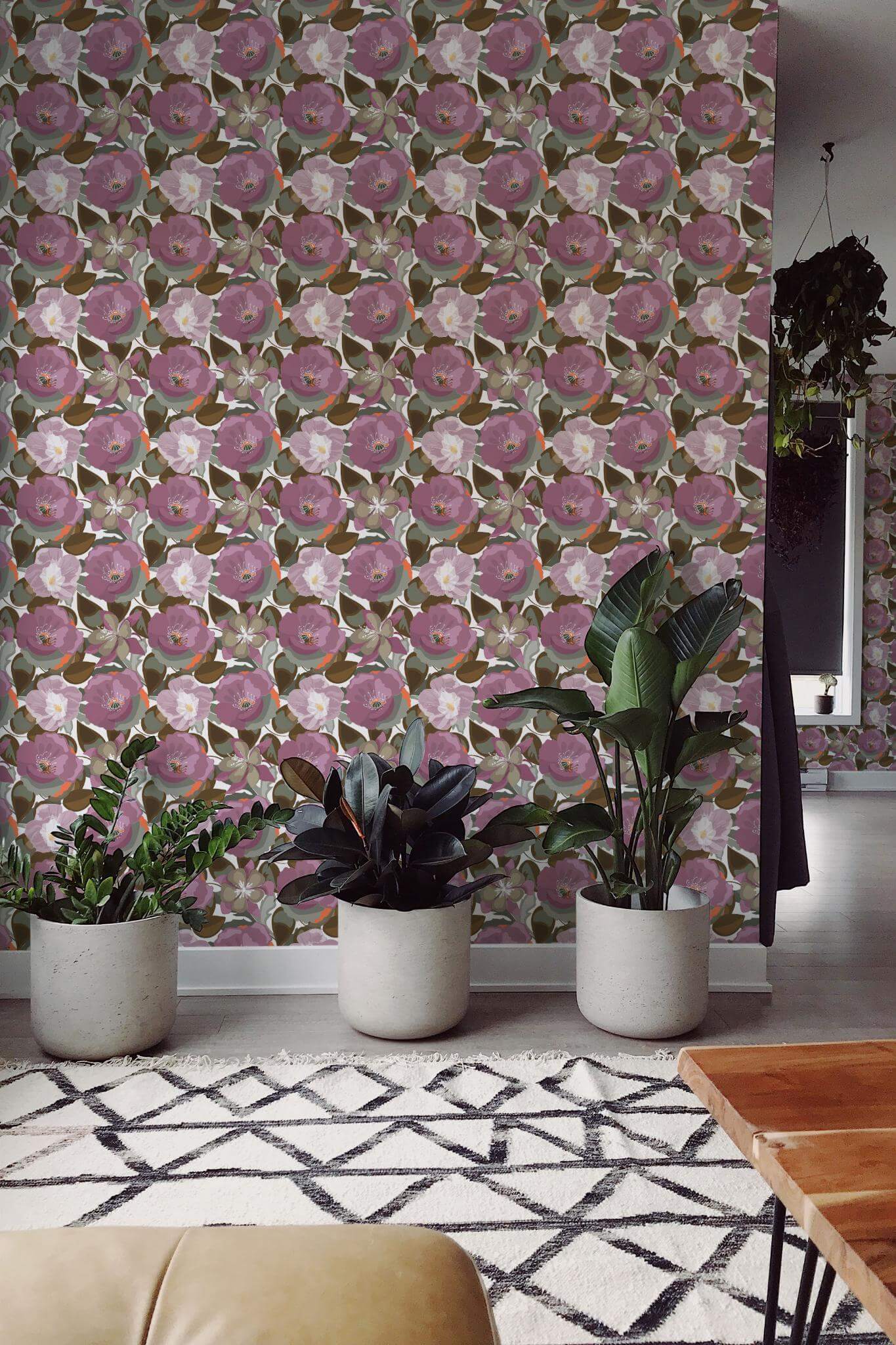 Purple floral Wallpaper - Image 4