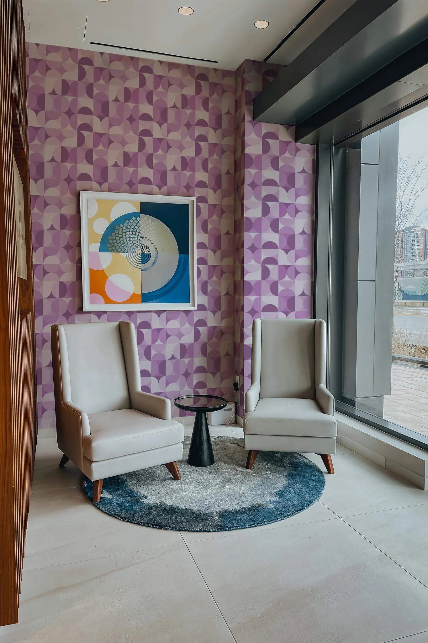 Purple midcentury Wallpaper - Image 3