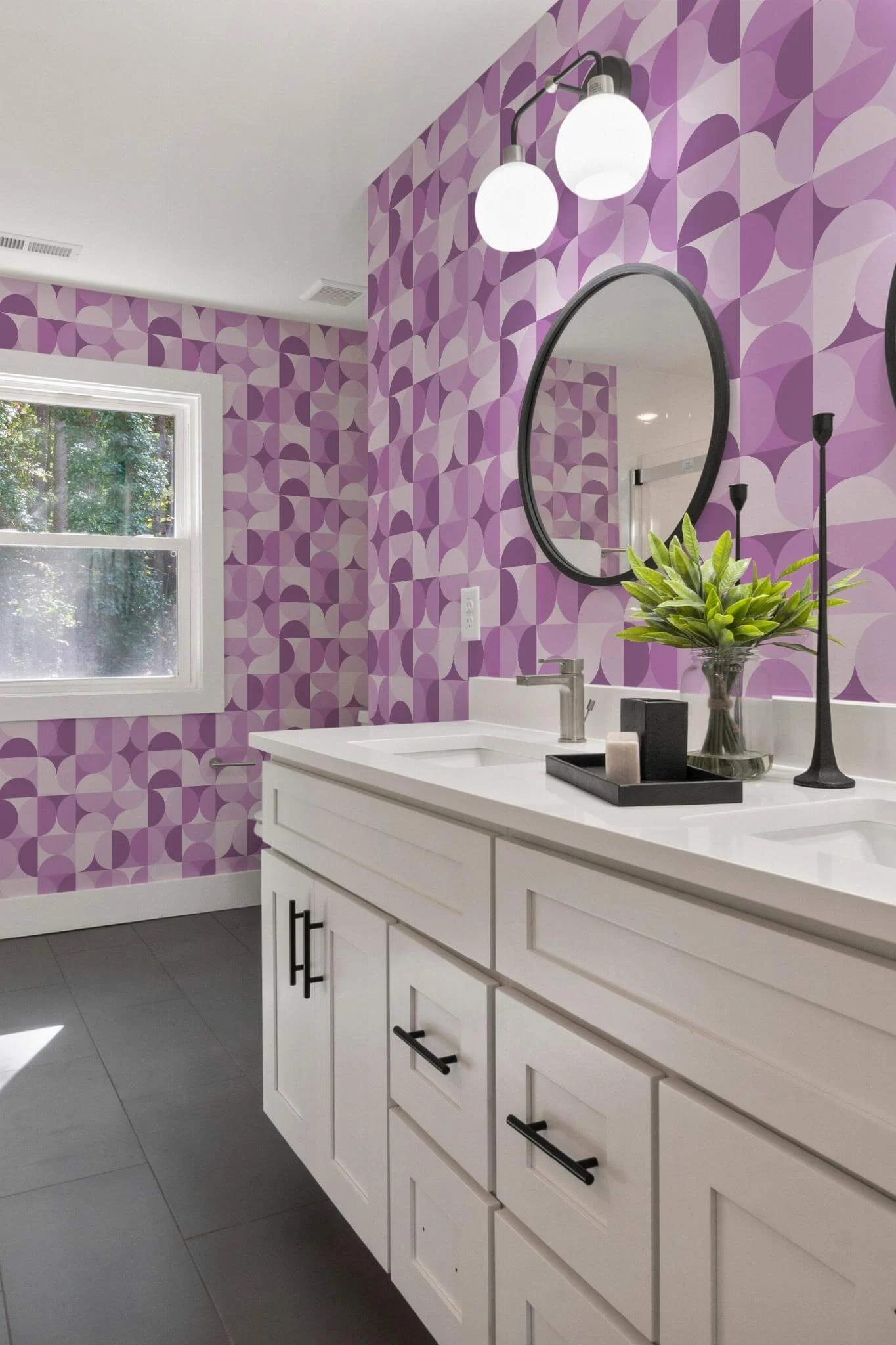 Purple midcentury Wallpaper - Image 4