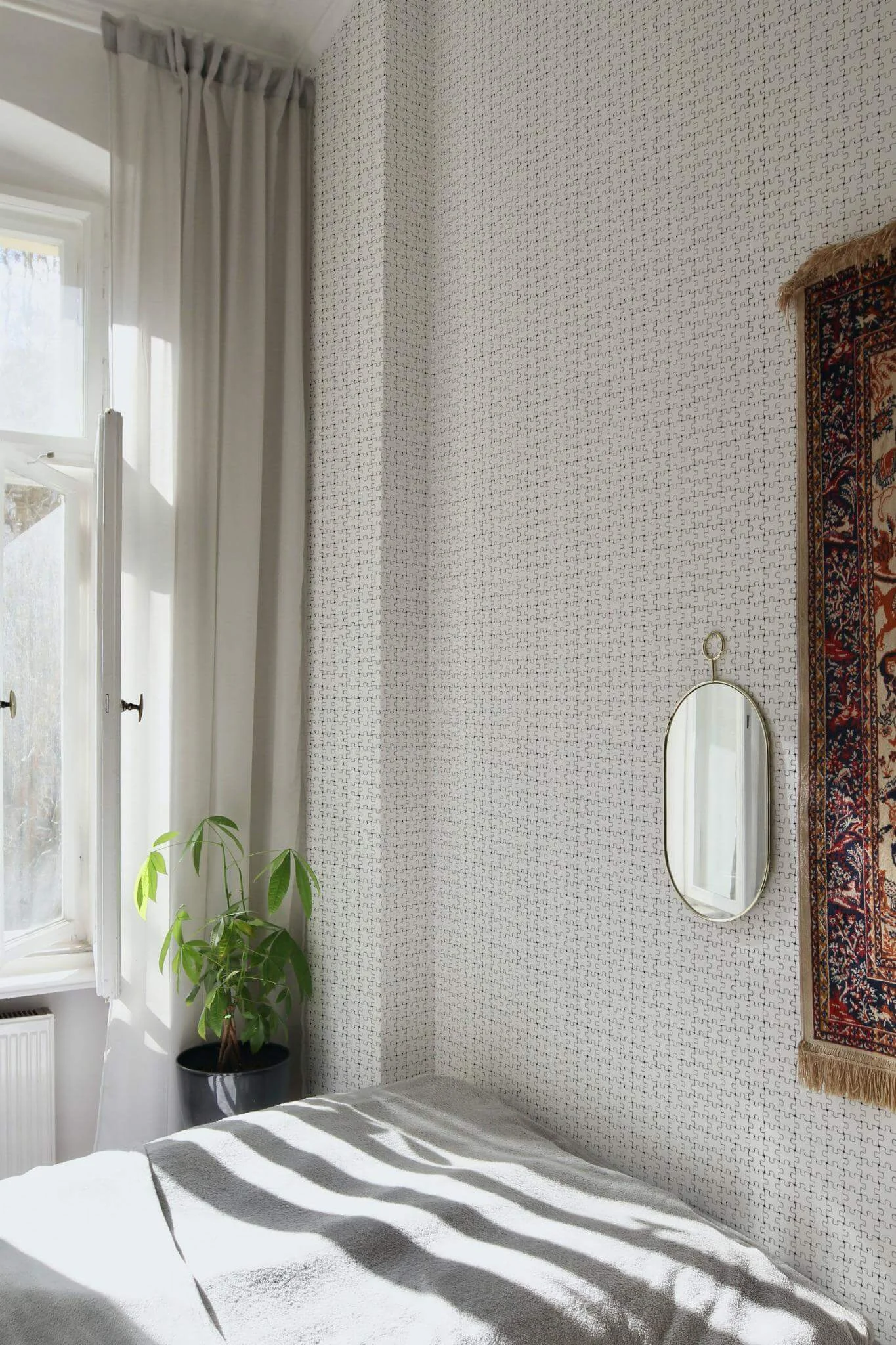 White puzzle geometric Wallpaper - Image 4