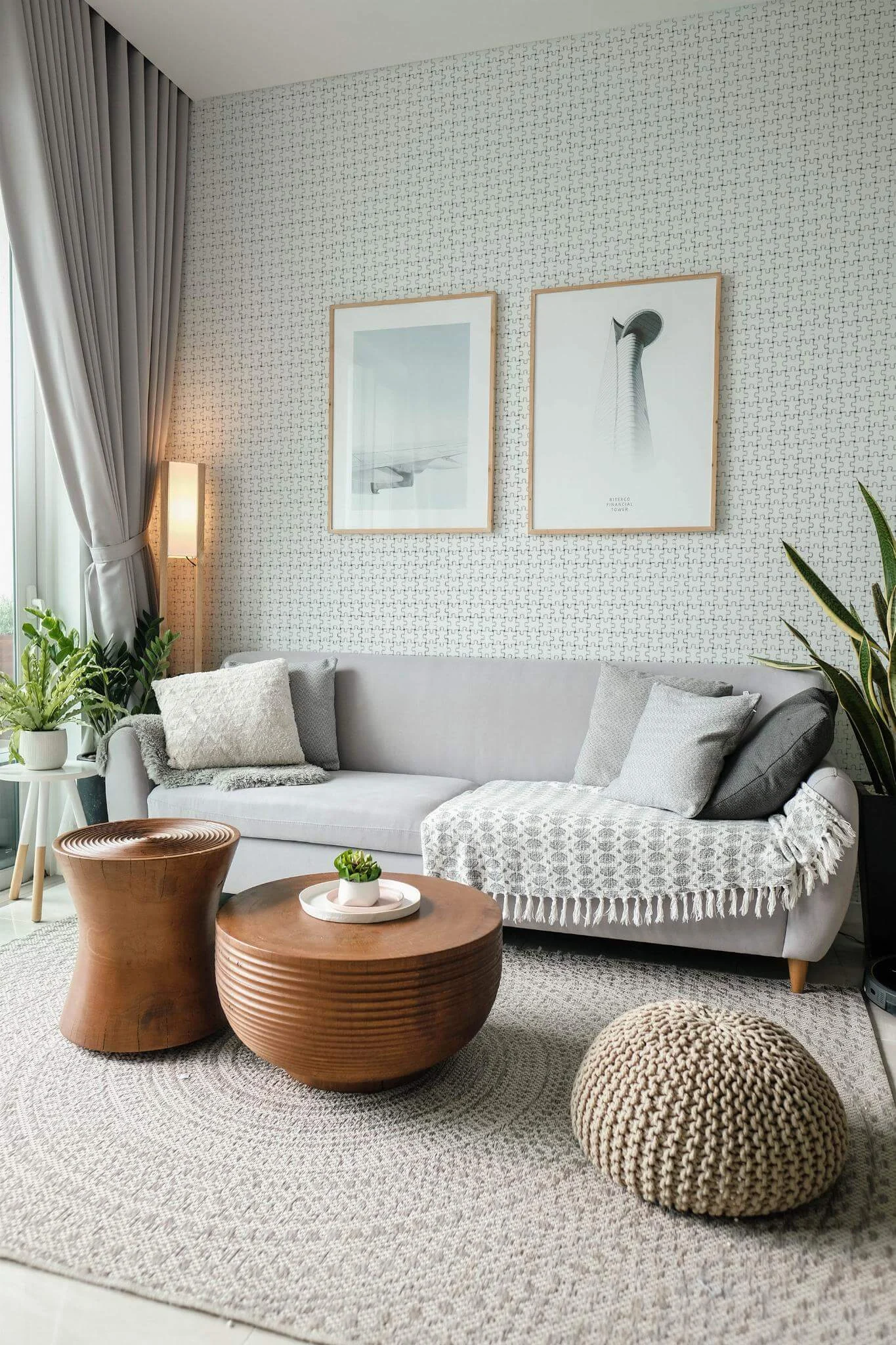 White puzzle geometric Wallpaper - Image 3