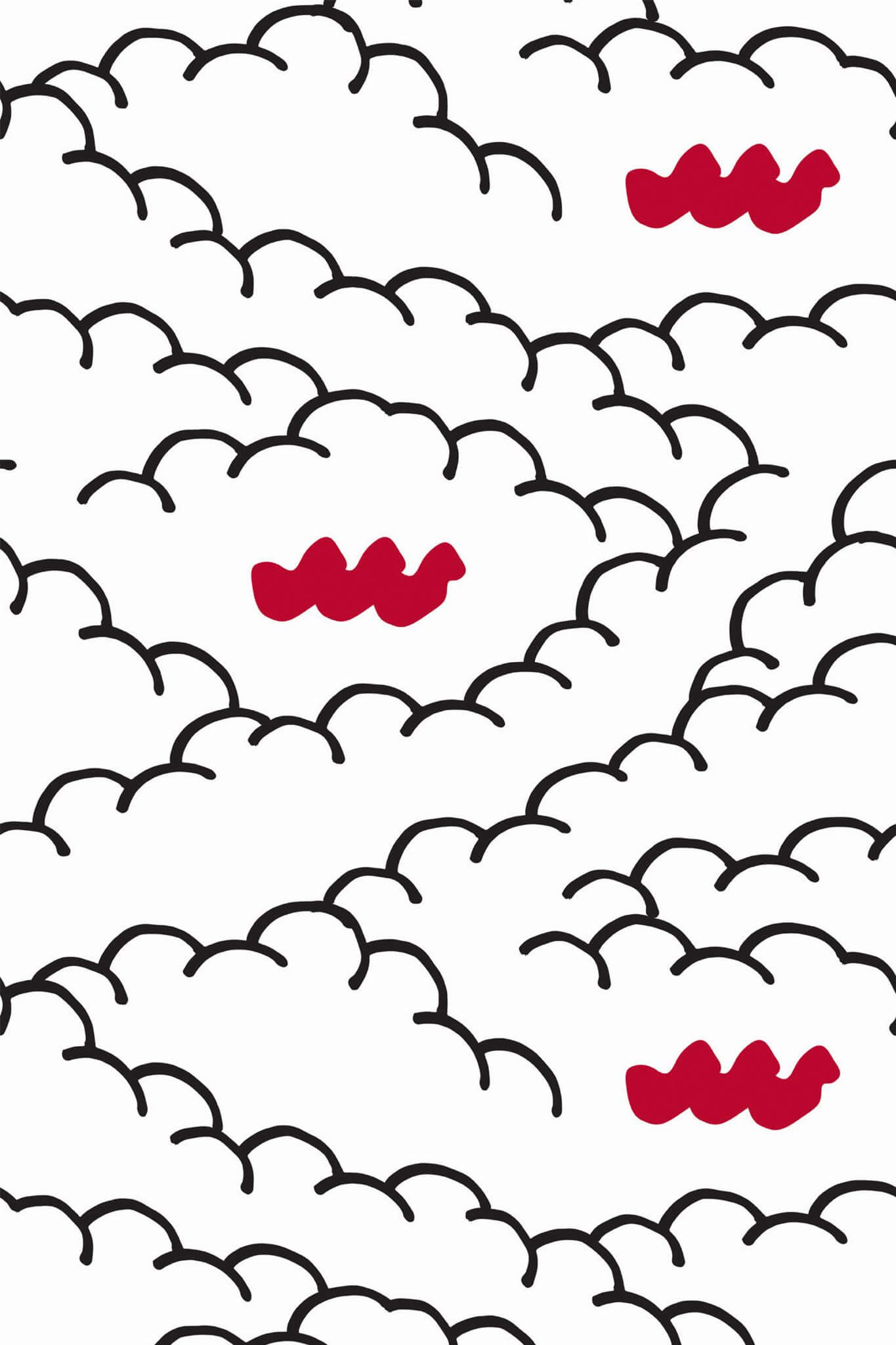 Red, black and white cloud Wallpaper - Image 2