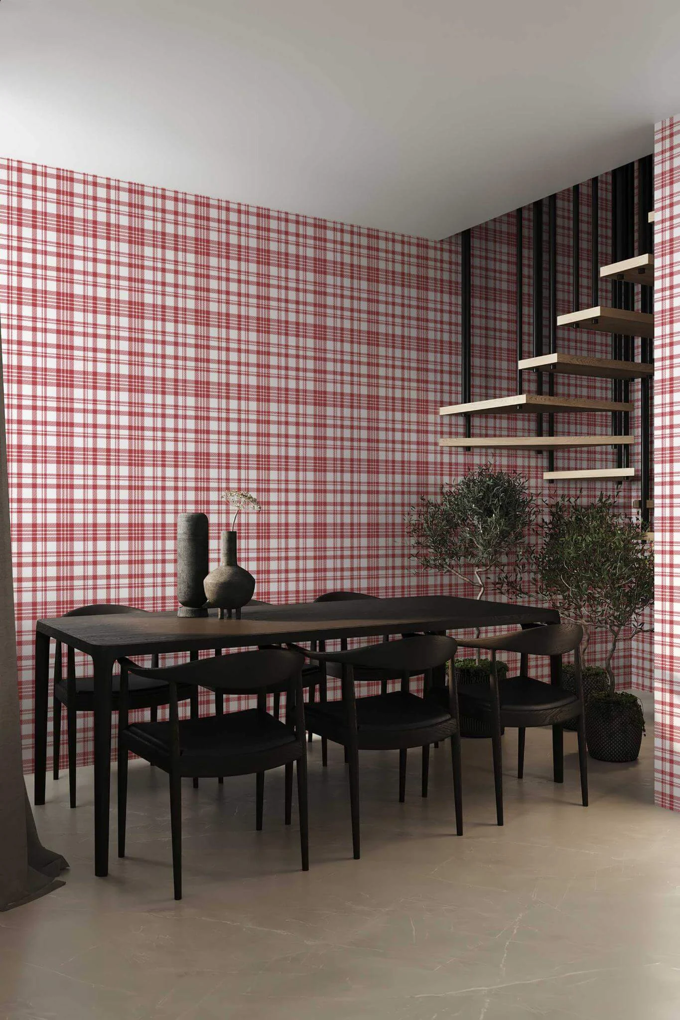 Red plaid Wallpaper - Image 4