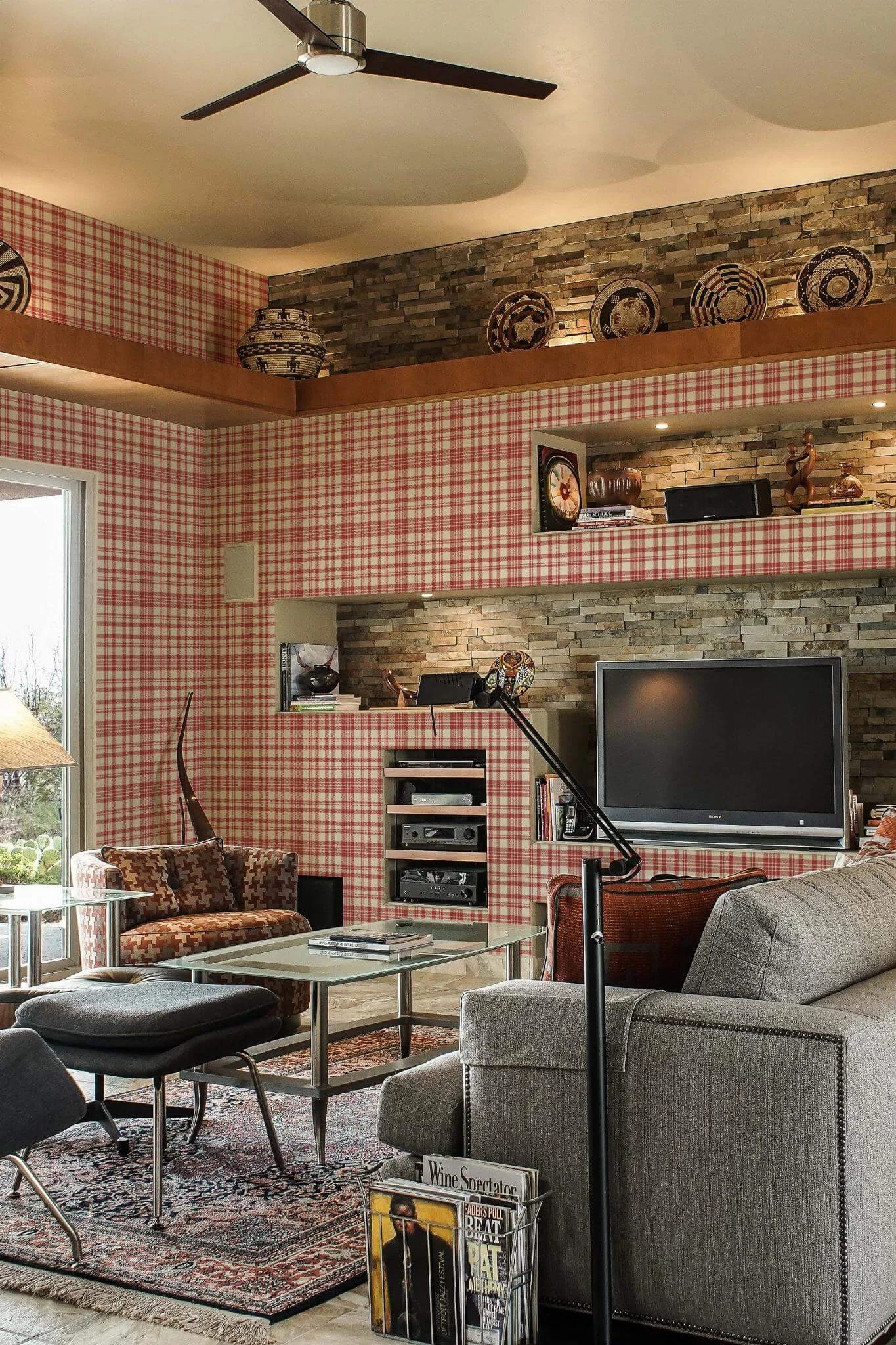 Red plaid Wallpaper - Image 3
